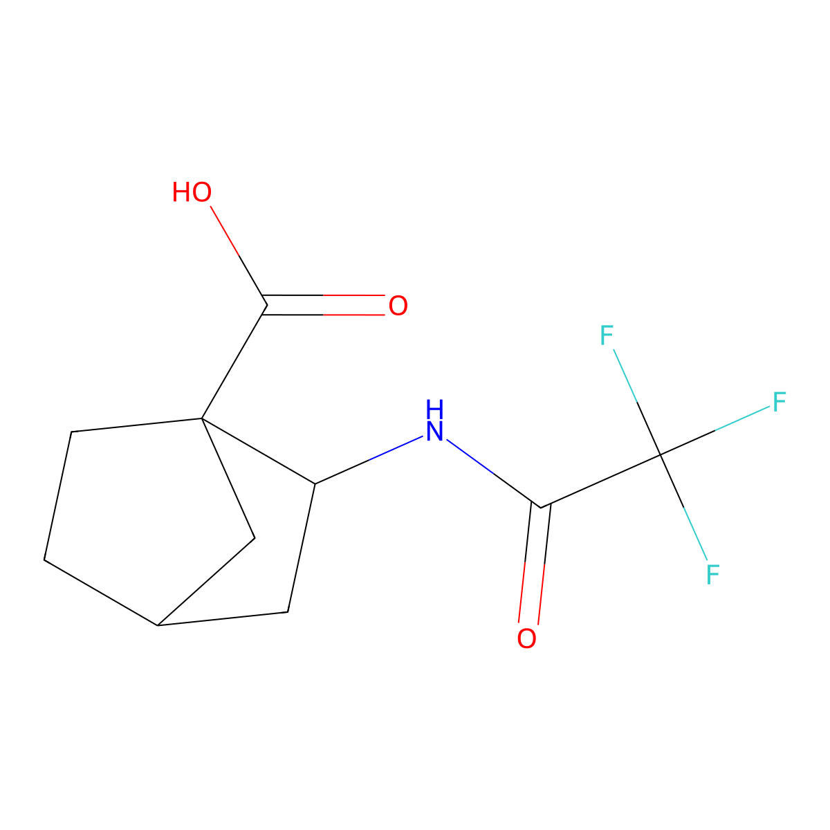 2-(Trifluoroacetamido)bicyclo[2.2.1]heptane-1-carboxylic acid molecular structure, CAS 2680731-98-8