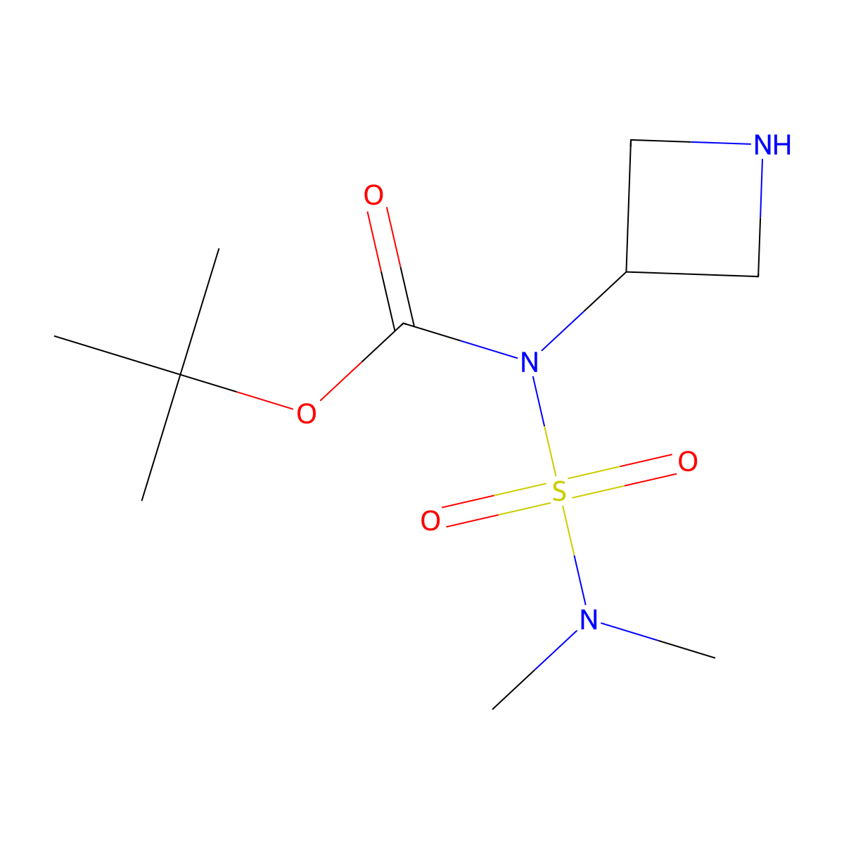 tert-butyl N-(azetidin-3-yl)-N-(dimethylsulfamoyl)carbamate molecular structure, CAS 2680732-04-9