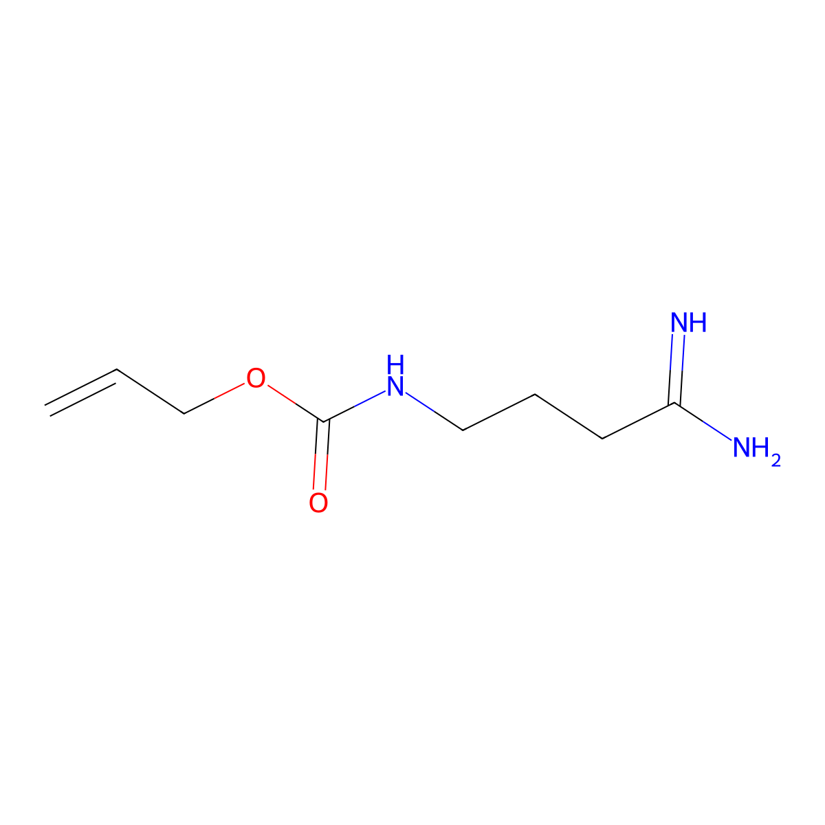 prop-2-en-1-yl N-(3-carbamimidoylpropyl)carbamate molecular structure, CAS 2680732-33-4