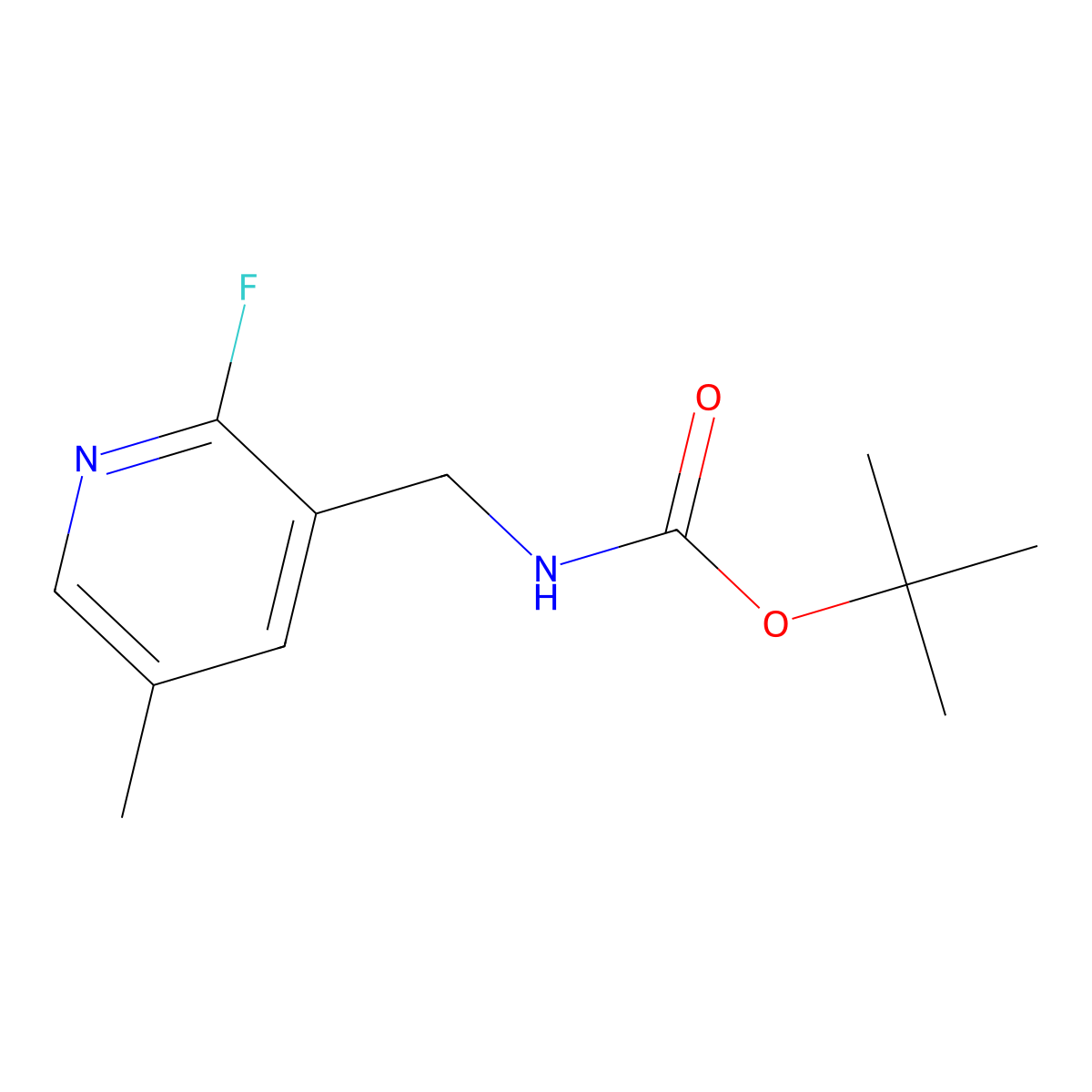 tert-butyl N-[(2-fluoro-5-methylpyridin-3-yl)methyl]carbamate molecular structure, CAS 2680732-55-0