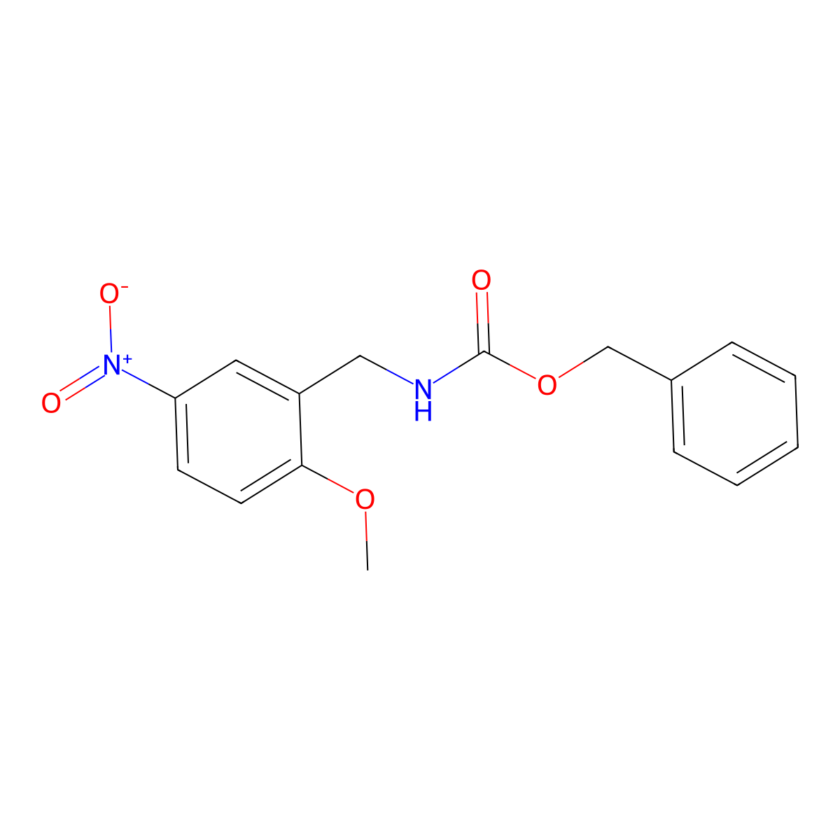 benzyl N-[(2-methoxy-5-nitrophenyl)methyl]carbamate molecular structure, CAS 2680732-70-9