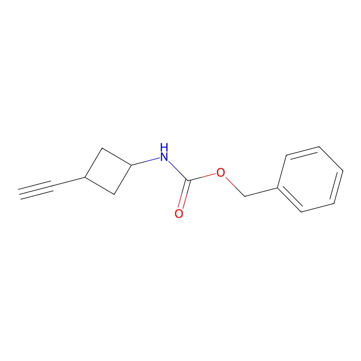 benzyl N-(3-ethynylcyclobutyl)carbamate molecular structure, CAS 2680732-84-5