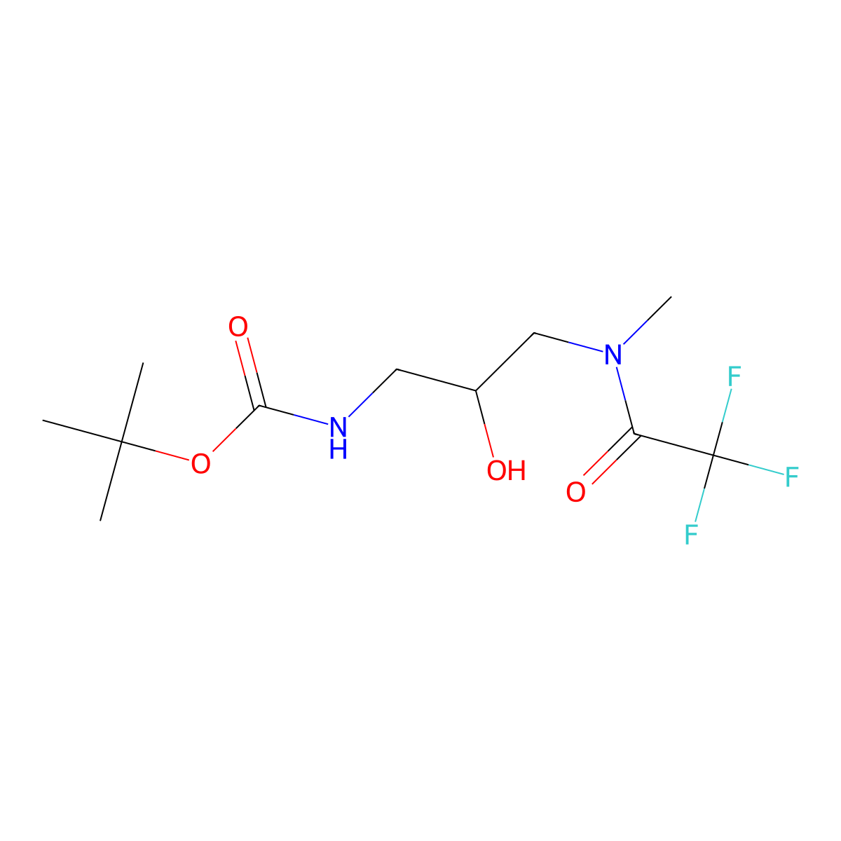 tert-butyl N-[2-hydroxy-3-(2,2,2-trifluoro-N-methylacetamido)propyl]carbamate molecular structure, CAS 2680732-85-6