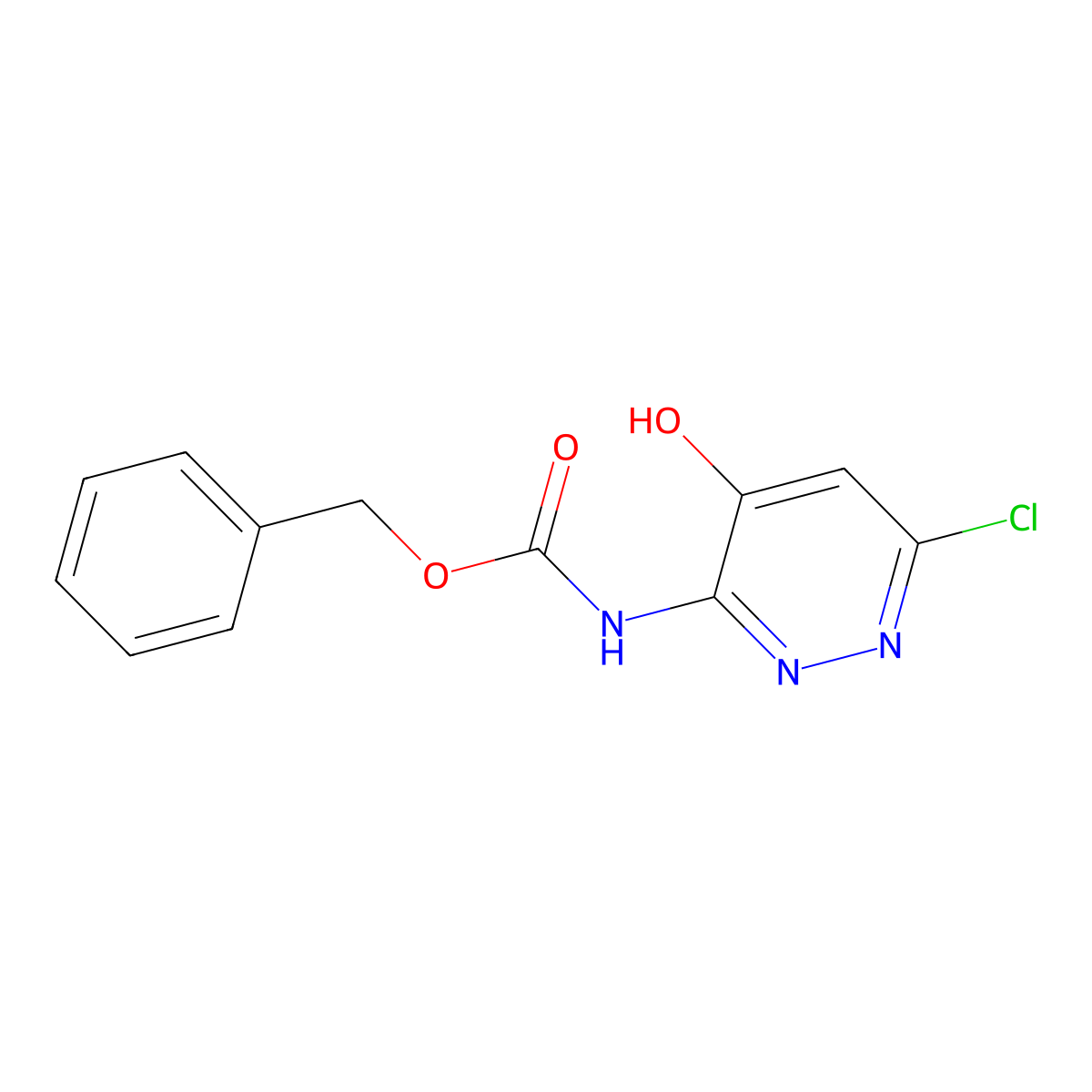 benzyl N-(6-chloro-4-hydroxypyridazin-3-yl)carbamate molecular structure, CAS 2680733-68-8