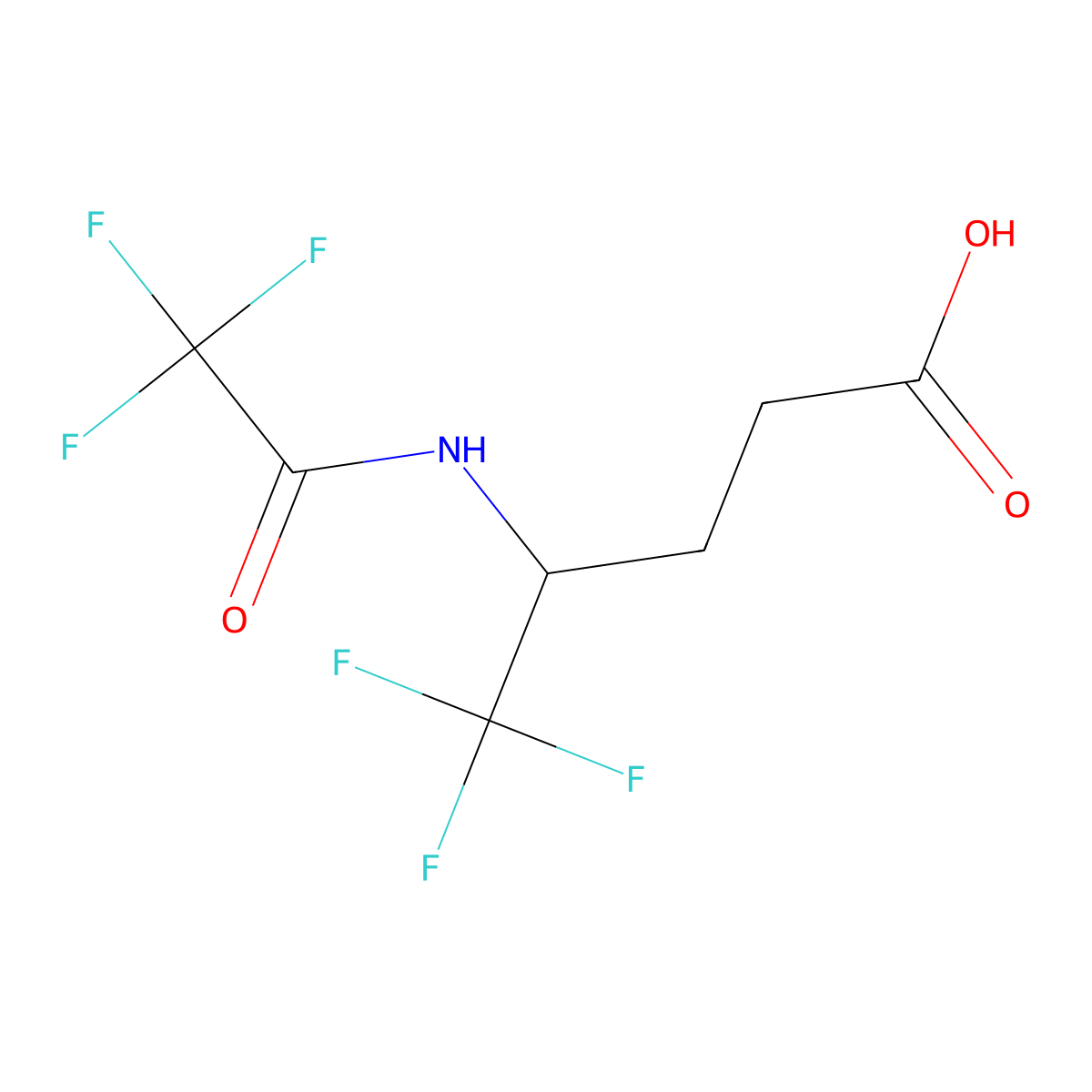 5,5,5-Trifluoro-4-(2,2,2-trifluoroacetamido)pentanoic acid molecular structure, CAS 2680733-70-2