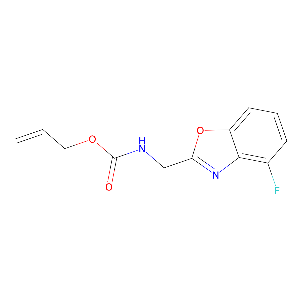 prop-2-en-1-yl N-[(4-fluoro-1,3-benzoxazol-2-yl)methyl]carbamate molecular structure, CAS 2680734-12-5