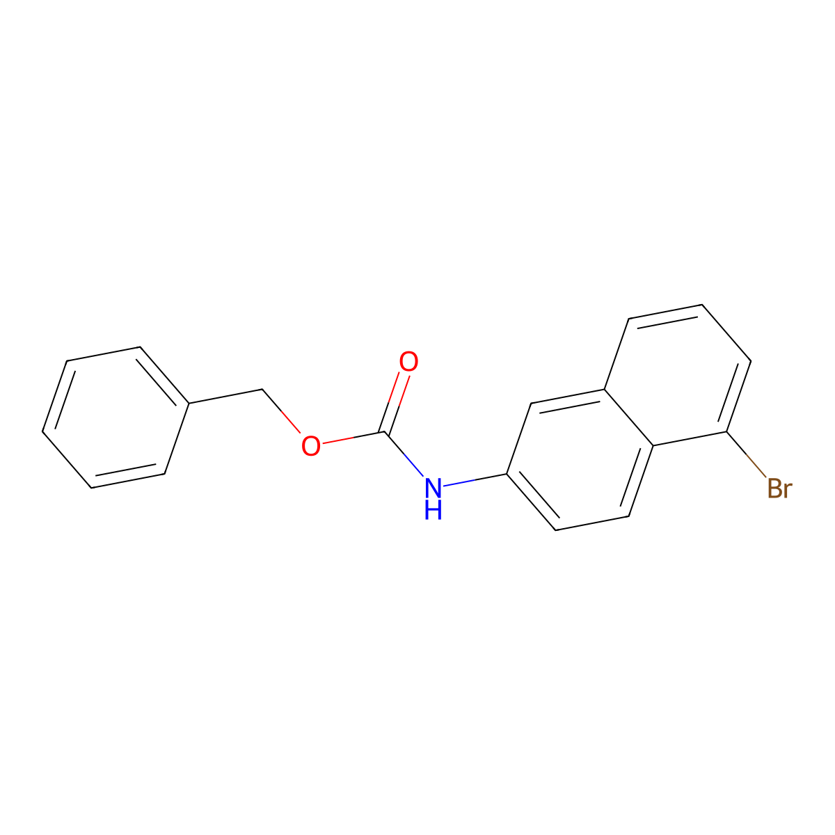 benzyl N-(5-bromonaphthalen-2-yl)carbamate molecular structure, CAS 2680734-14-7