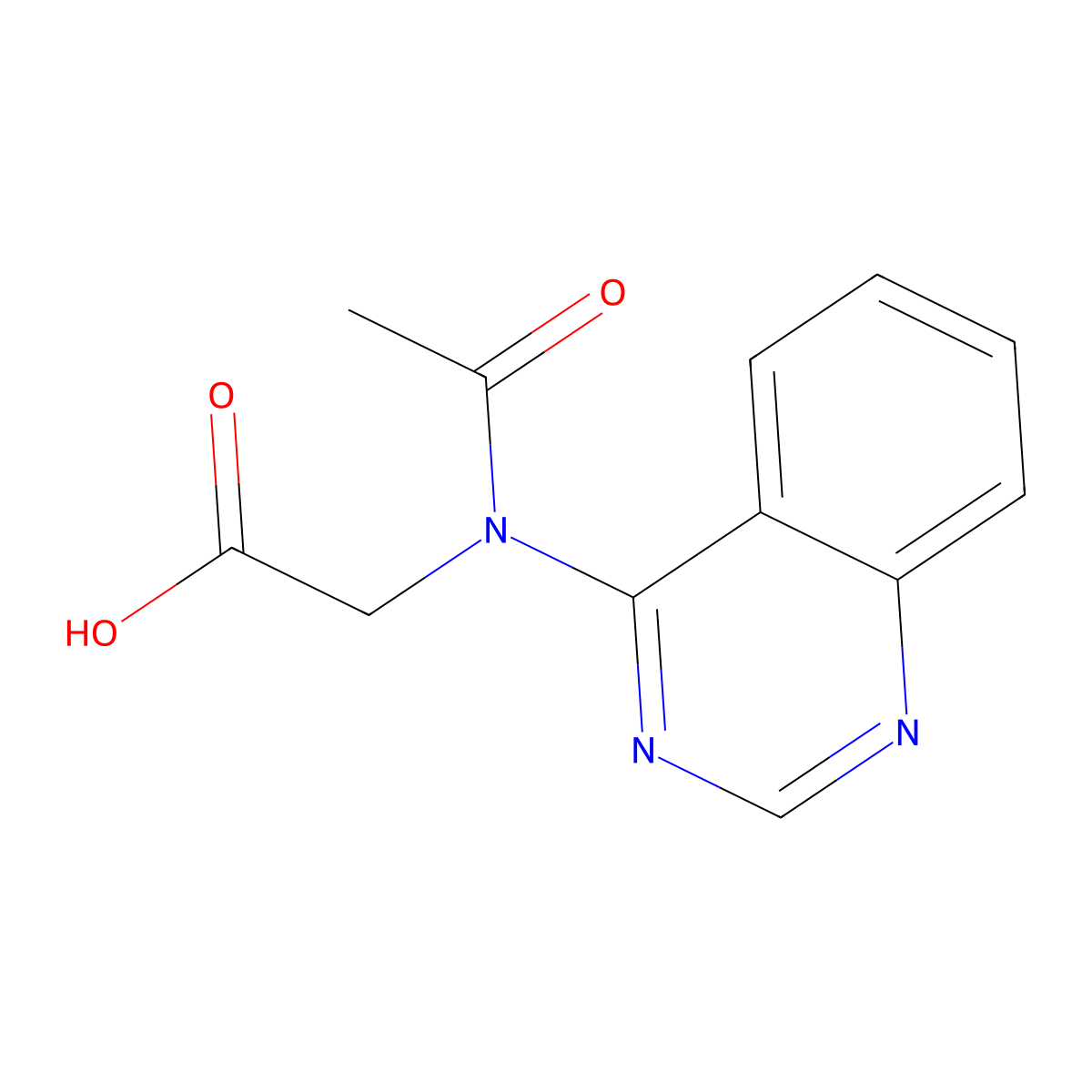 2-[N-(quinazolin-4-yl)acetamido]acetic acid molecular structure, CAS 2680734-56-7