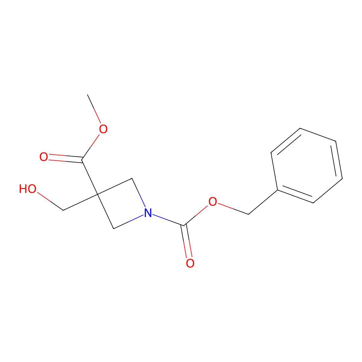 1-Benzyl 3-methyl 3-(hydroxymethyl)azetidine-1,3-dicarboxylate molecular structure, CAS 2680734-72-7