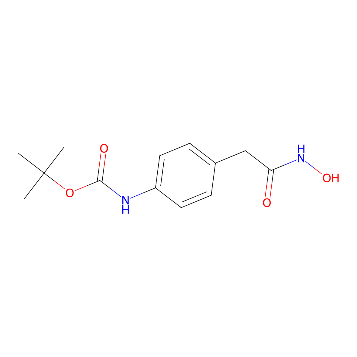 tert-butyl N-{4-[(hydroxycarbamoyl)methyl]phenyl}carbamate molecular structure, CAS 2680734-79-4