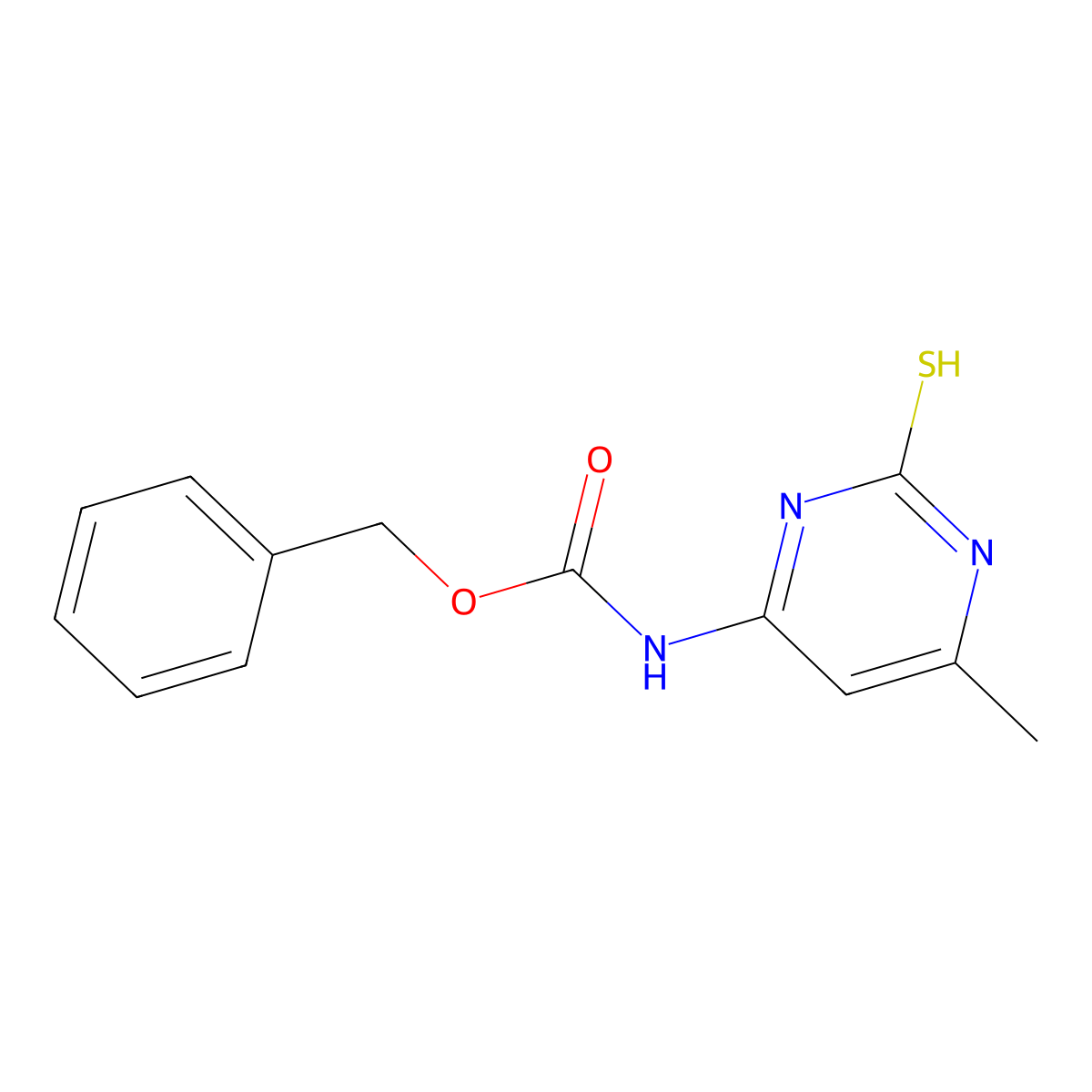 benzyl N-(6-methyl-2-sulfanylpyrimidin-4-yl)carbamate molecular structure, CAS 2680735-05-9