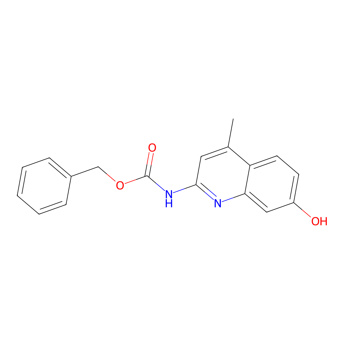 benzyl N-(7-hydroxy-4-methylquinolin-2-yl)carbamate molecular structure, CAS 2680735-14-0