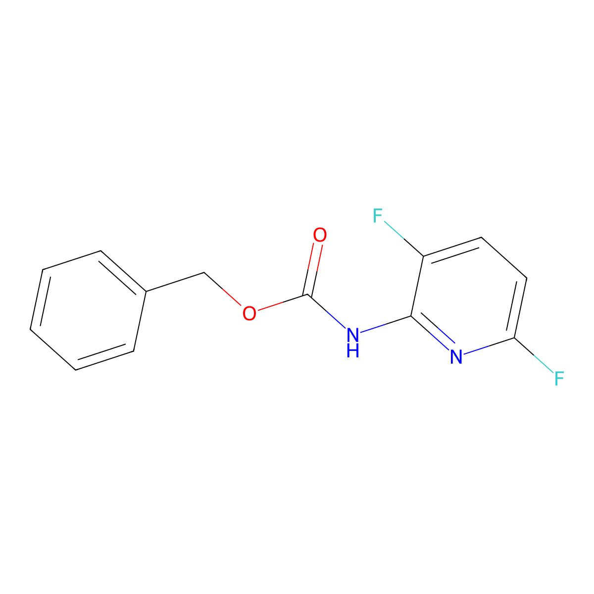 benzyl N-(3,6-difluoropyridin-2-yl)carbamate molecular structure, CAS 2680735-20-8