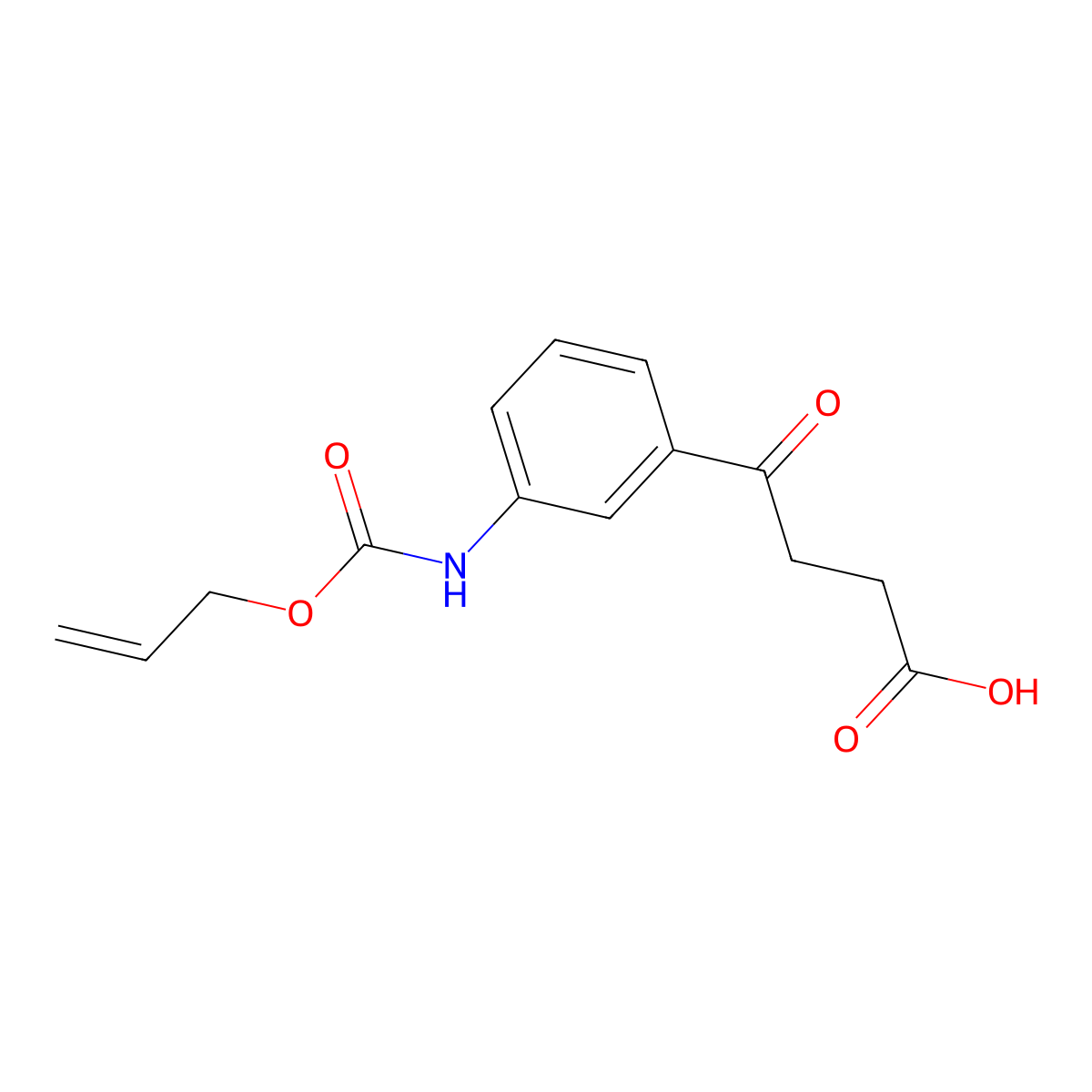 4-Oxo-4-(3-{[(prop-2-en-1-yloxy)carbonyl]amino}phenyl)butanoic acid molecular structure, CAS 2680735-52-6