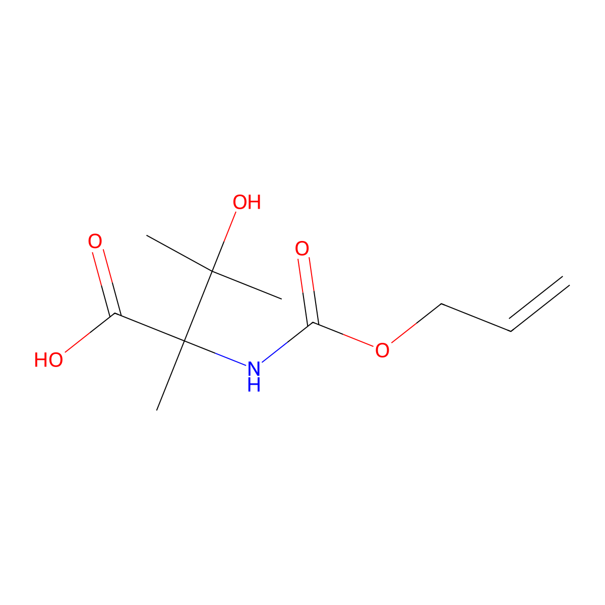 3-Hydroxy-2,3-dimethyl-2-{[(prop-2-en-1-yloxy)carbonyl]amino}butanoic acid molecular structure, CAS 2680735-61-7
