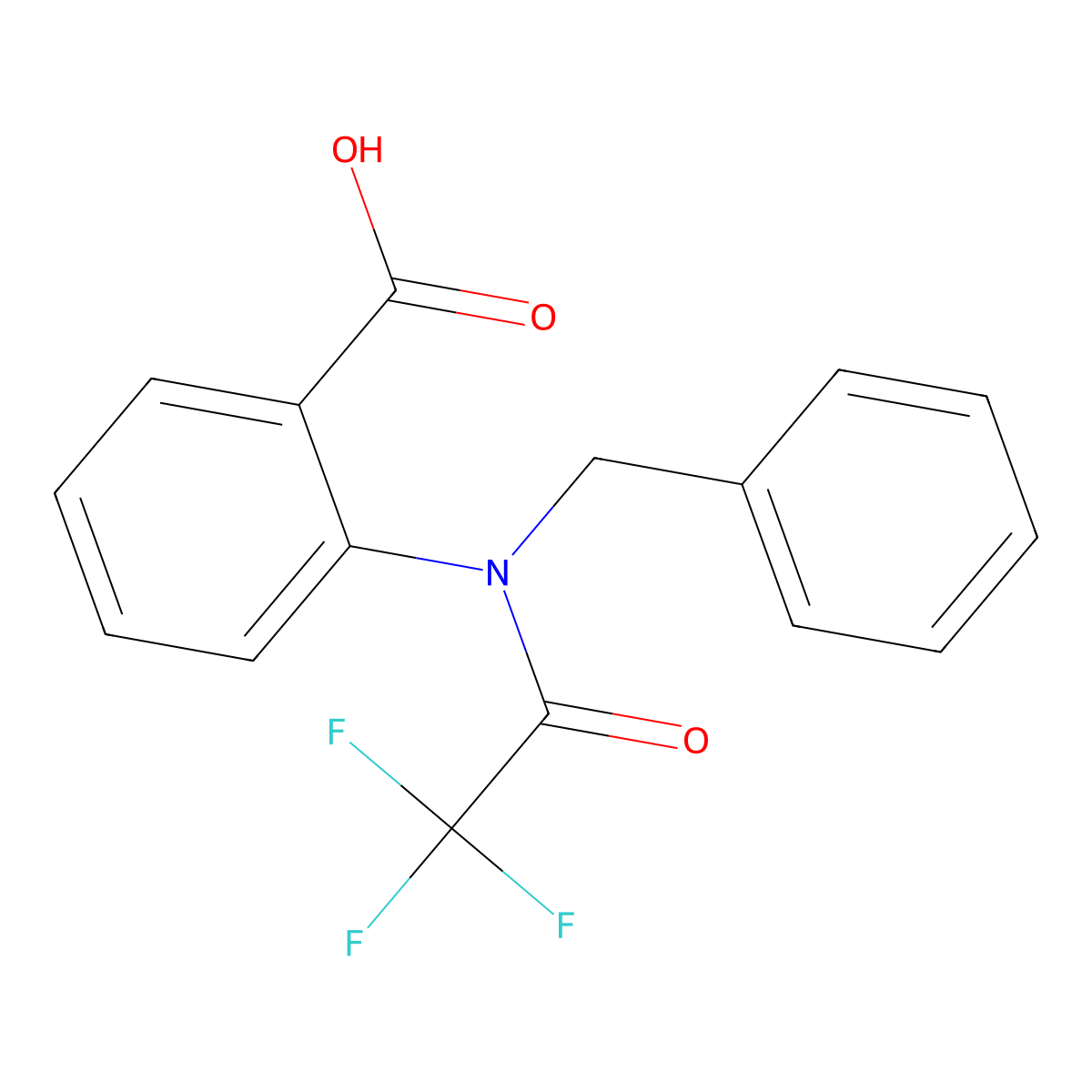 2-(N-benzyl-2,2,2-trifluoroacetamido)benzoic acid molecular structure, CAS 2680735-76-4