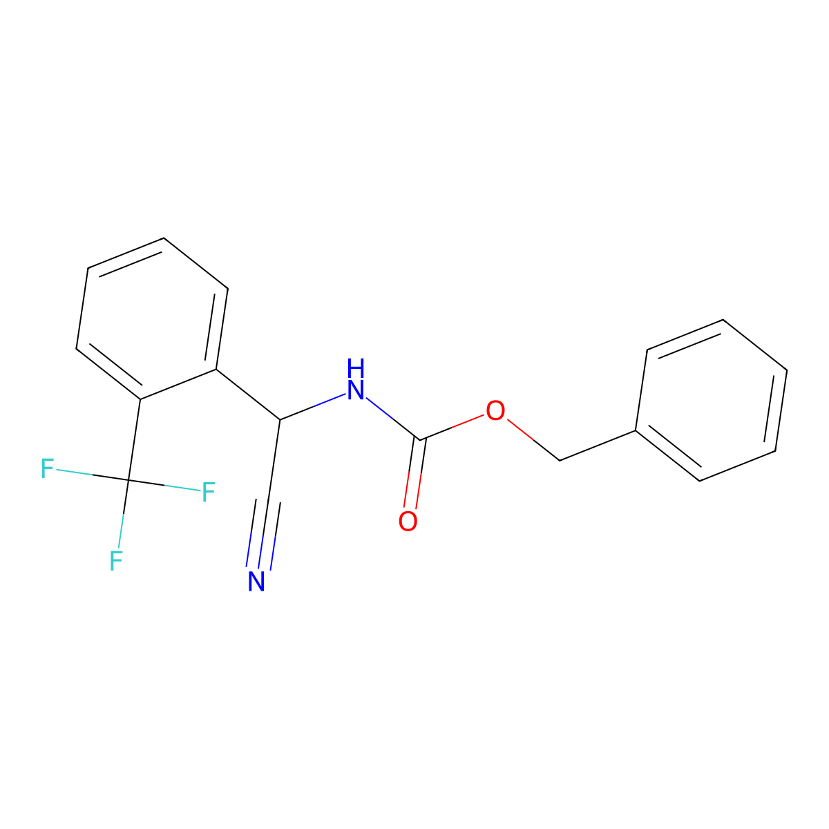 benzyl N-{cyano[2-(trifluoromethyl)phenyl]methyl}carbamate molecular structure, CAS 2680735-77-5