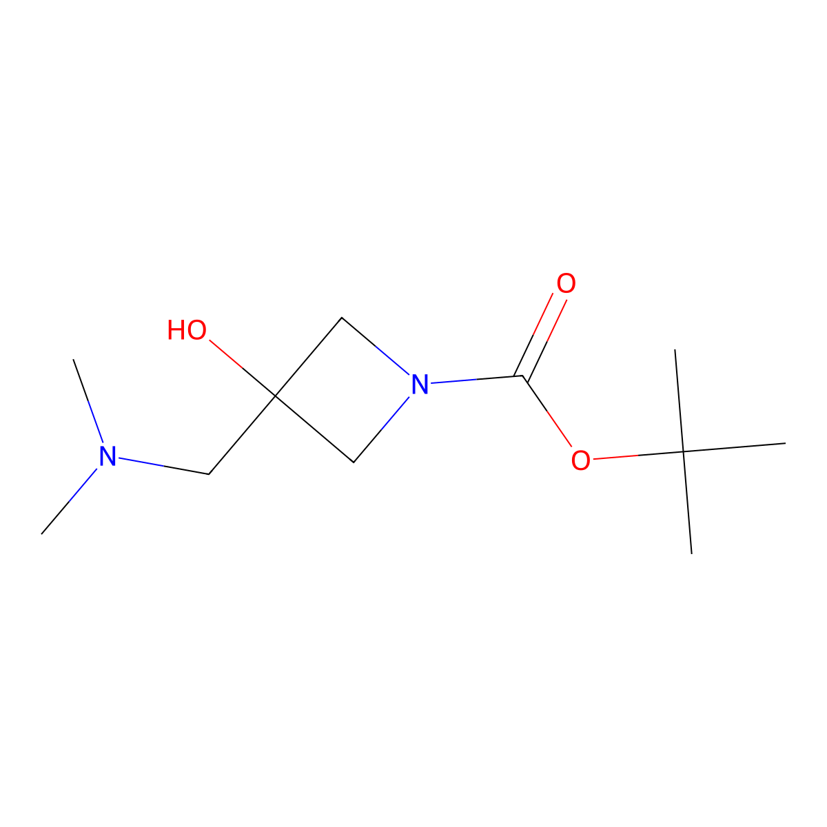 Tert-butyl 3-[(dimethylamino)methyl]-3-hydroxyazetidine-1-carboxylate molecular structure, CAS 2680735-97-9
