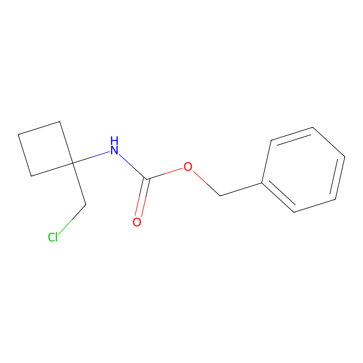 benzyl N-[1-(chloromethyl)cyclobutyl]carbamate molecular structure, CAS 2680736-03-0