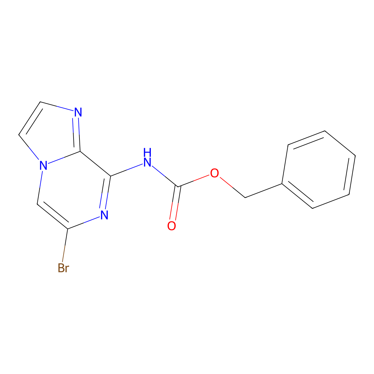 benzyl N-{6-bromoimidazo[1,2-a]pyrazin-8-yl}carbamate molecular structure, CAS 2680736-13-2