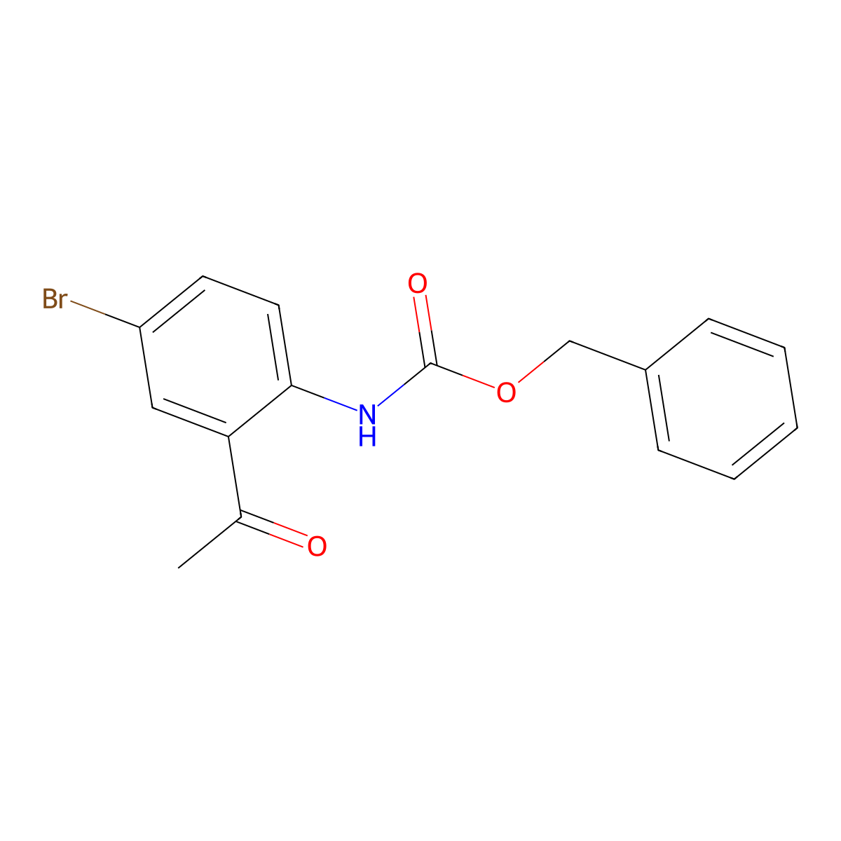 benzyl N-(2-acetyl-4-bromophenyl)carbamate molecular structure, CAS 2680736-26-7