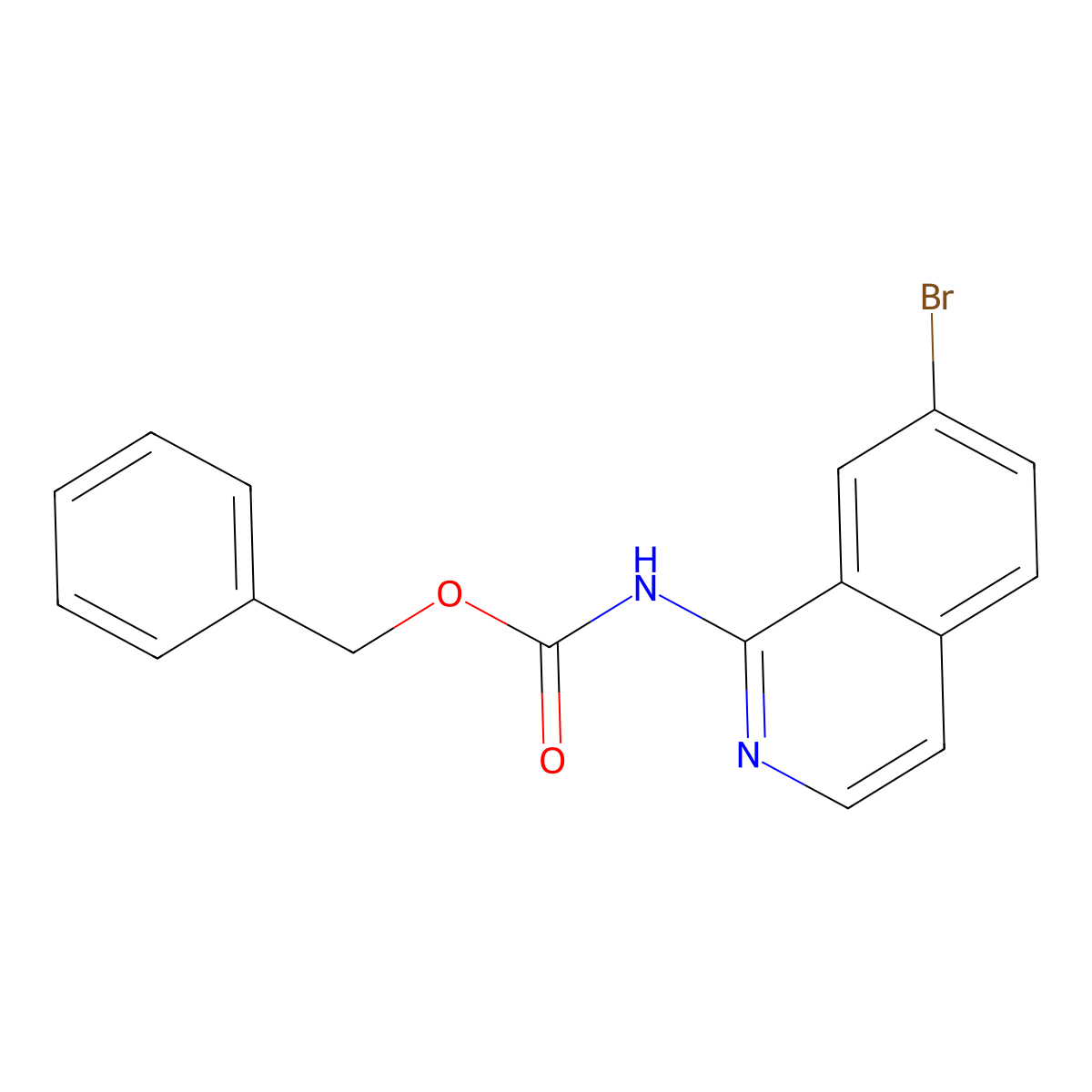 benzyl N-(7-bromoisoquinolin-1-yl)carbamate molecular structure, CAS 2680736-35-8