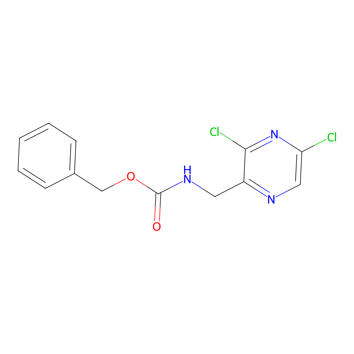 benzyl N-[(3,5-dichloropyrazin-2-yl)methyl]carbamate molecular structure, CAS 2680736-48-3