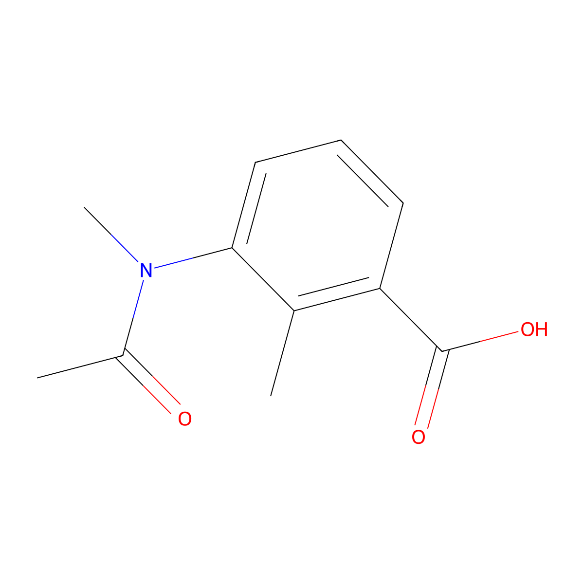2-methyl-3-(N-methylacetamido)benzoic acid molecular structure, CAS 2680736-61-0