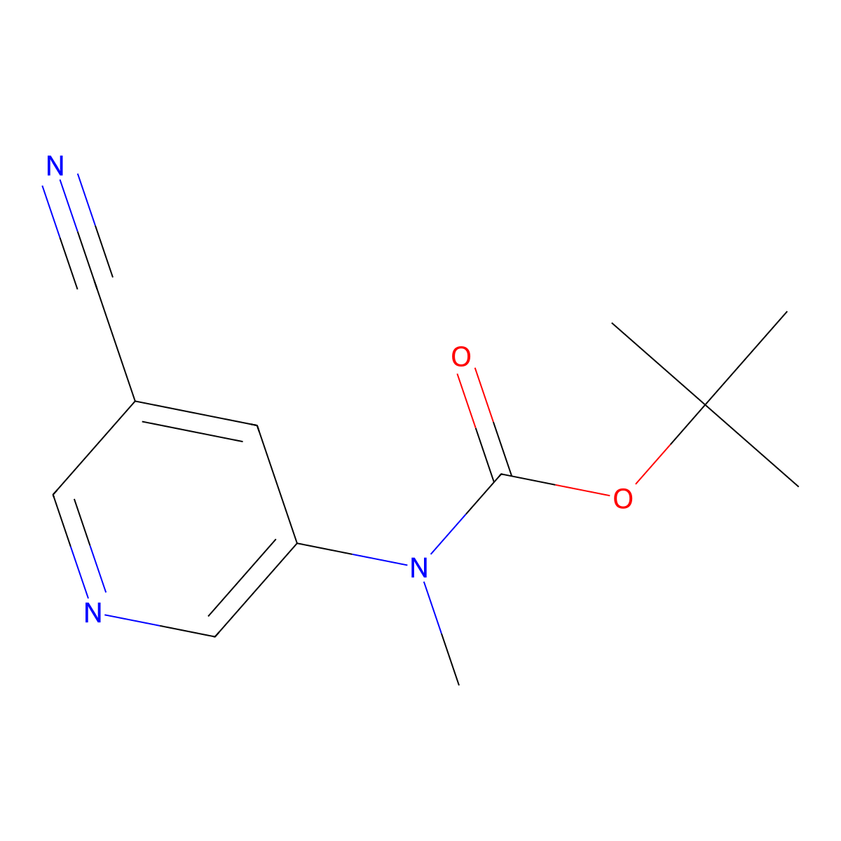 tert-butyl N-(5-cyanopyridin-3-yl)-N-methylcarbamate molecular structure, CAS 2680736-86-9