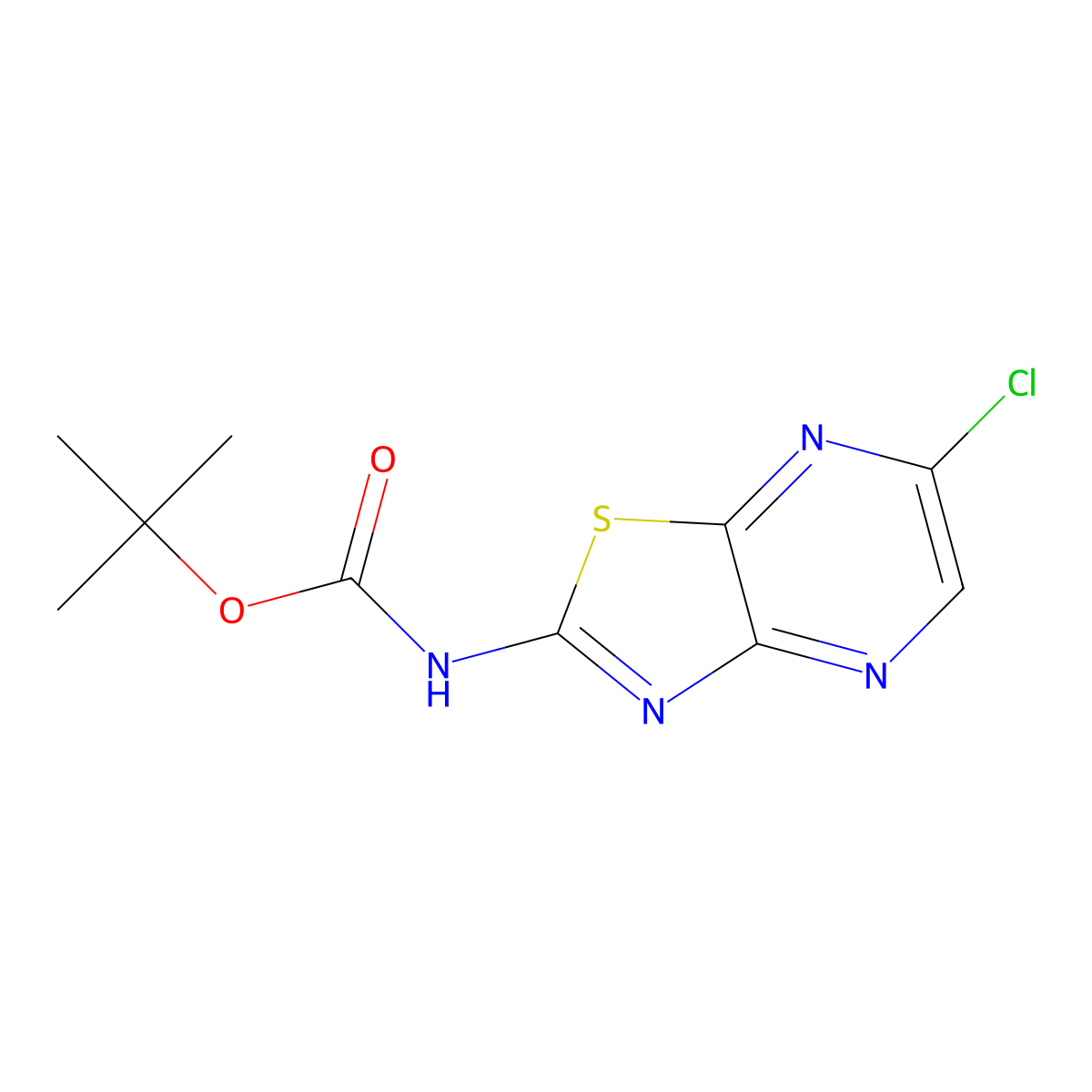 tert-butyl N-{6-chloro-[1,3]thiazolo[4,5-b]pyrazin-2-yl}carbamate molecular structure, CAS 2680737-29-3