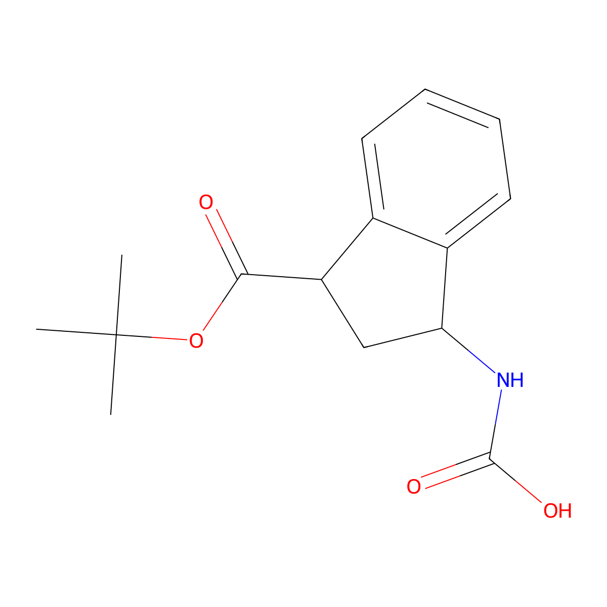 {3-[(tert-butoxy)carbonyl]-2,3-dihydro-1H-inden-1-yl}carbamic acid molecular structure, CAS 2680737-34-0