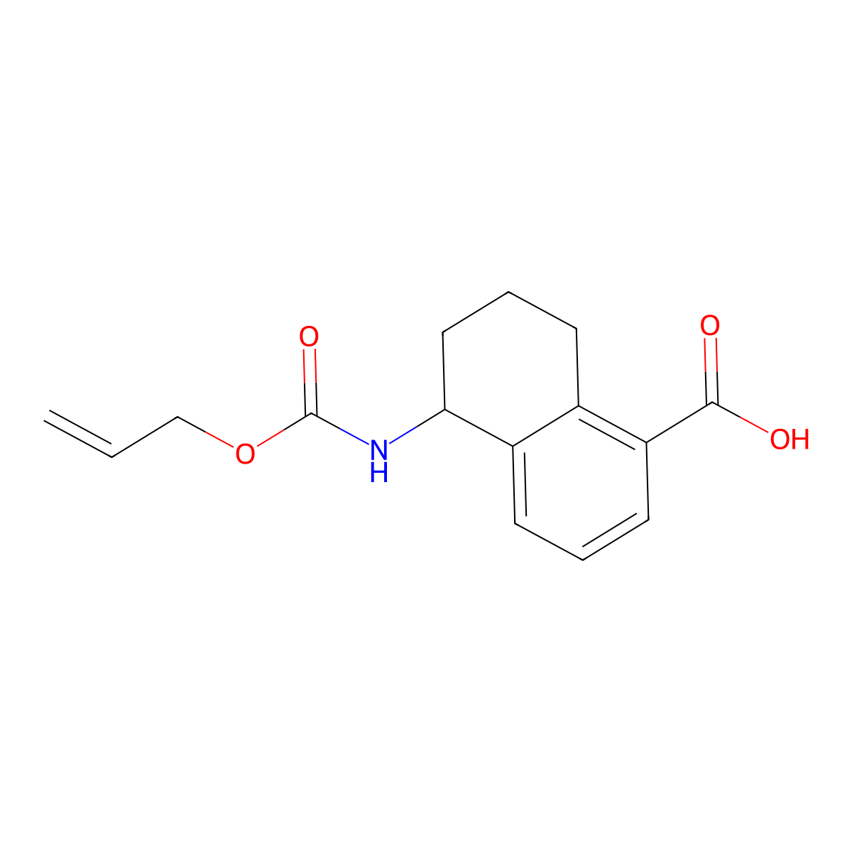 5-{[(Prop-2-en-1-yloxy)carbonyl]amino}-5,6,7,8-tetrahydronaphthalene-1-carboxylic acid molecular structure, CAS 2680737-45-3
