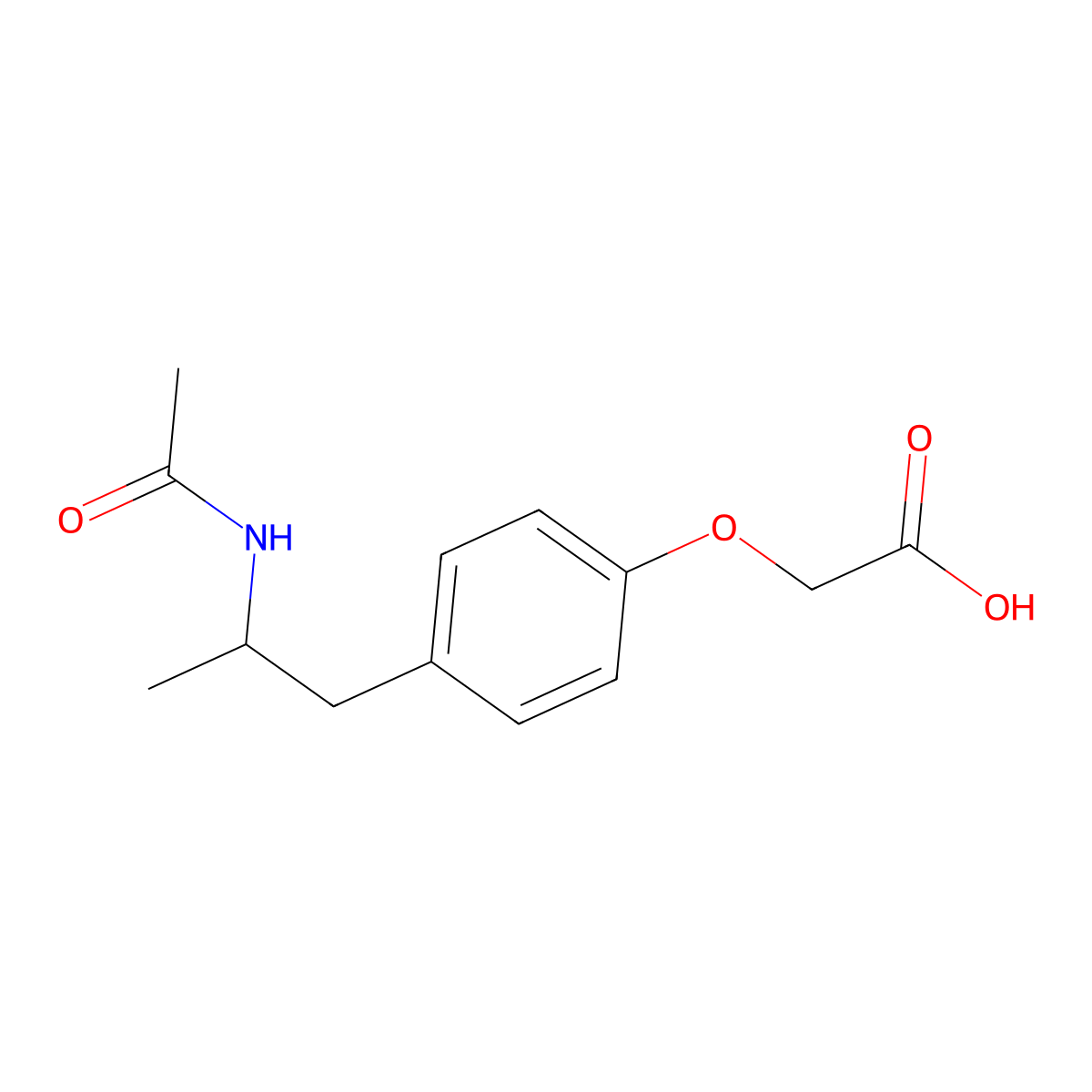 2-[4-(2-Acetamidopropyl)phenoxy]acetic acid molecular structure, CAS 2680737-62-4