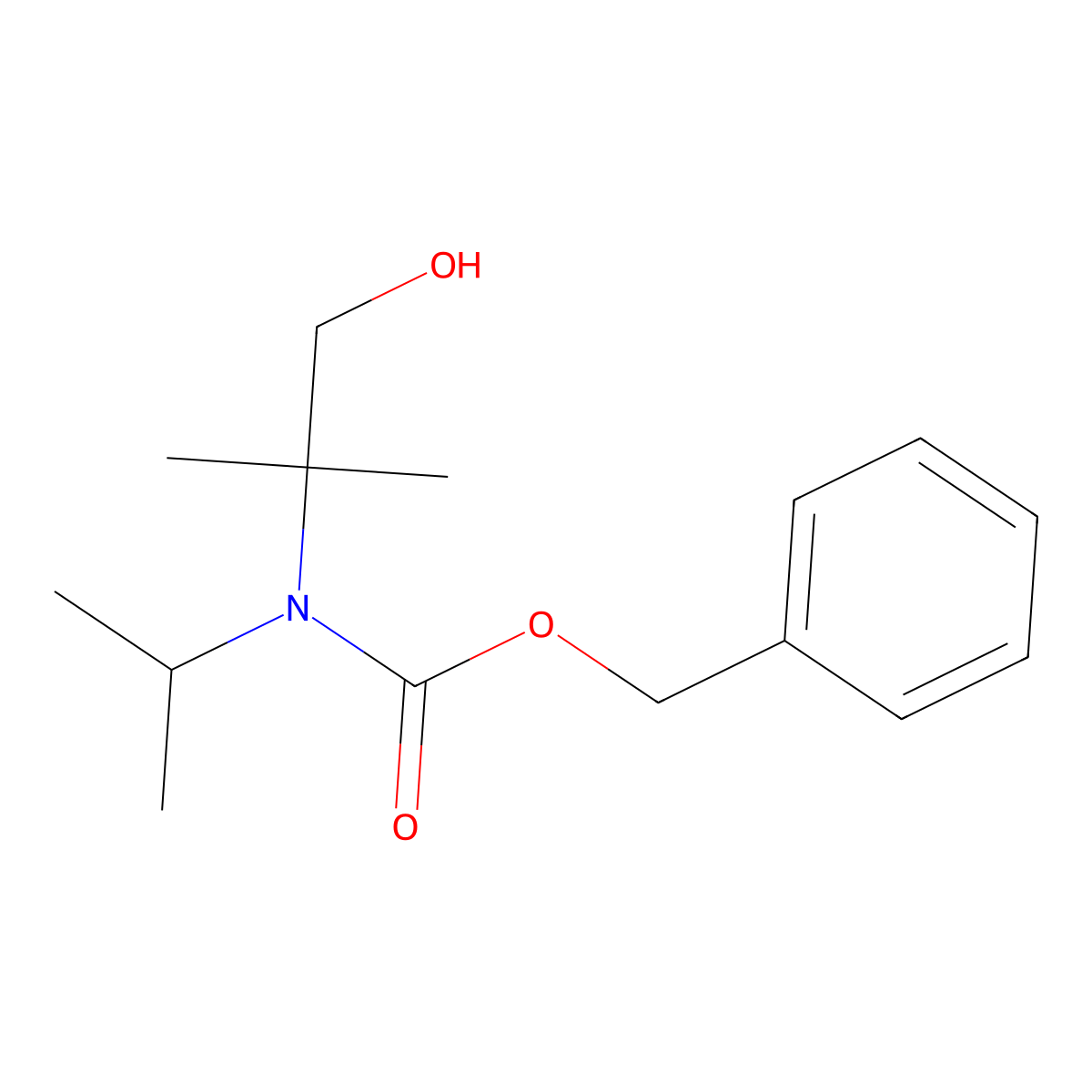 benzyl N-(1-hydroxy-2-methylpropan-2-yl)-N-(propan-2-yl)carbamate molecular structure, CAS 2680737-75-9