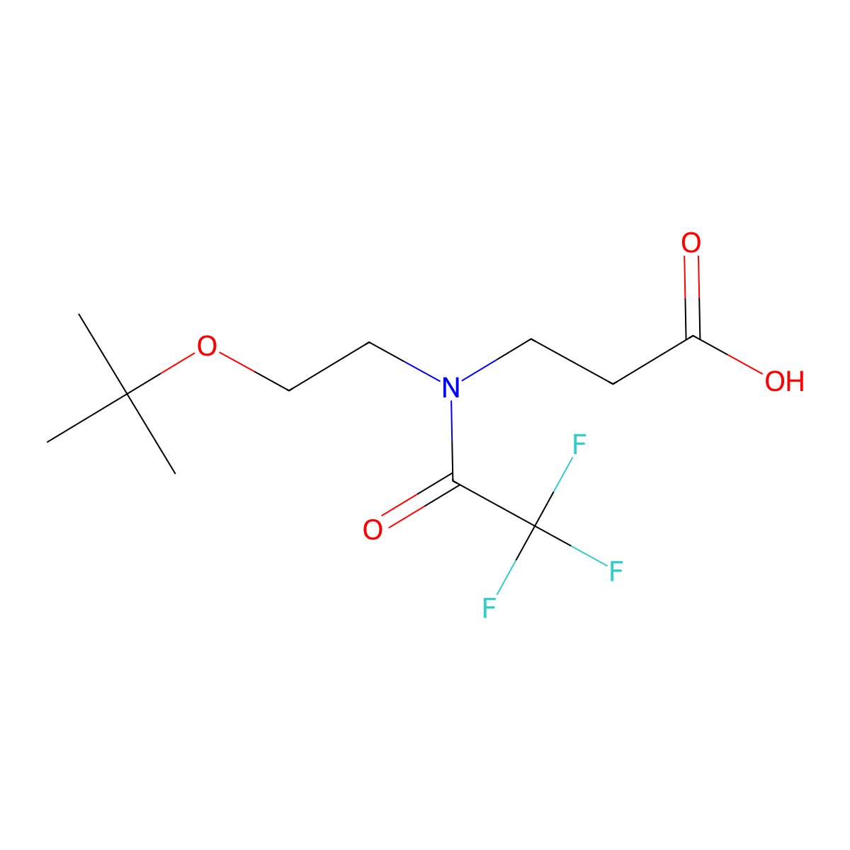3-{N-[2-(tert-butoxy)ethyl]-2,2,2-trifluoroacetamido}propanoic acid molecular structure, CAS 2680737-81-7