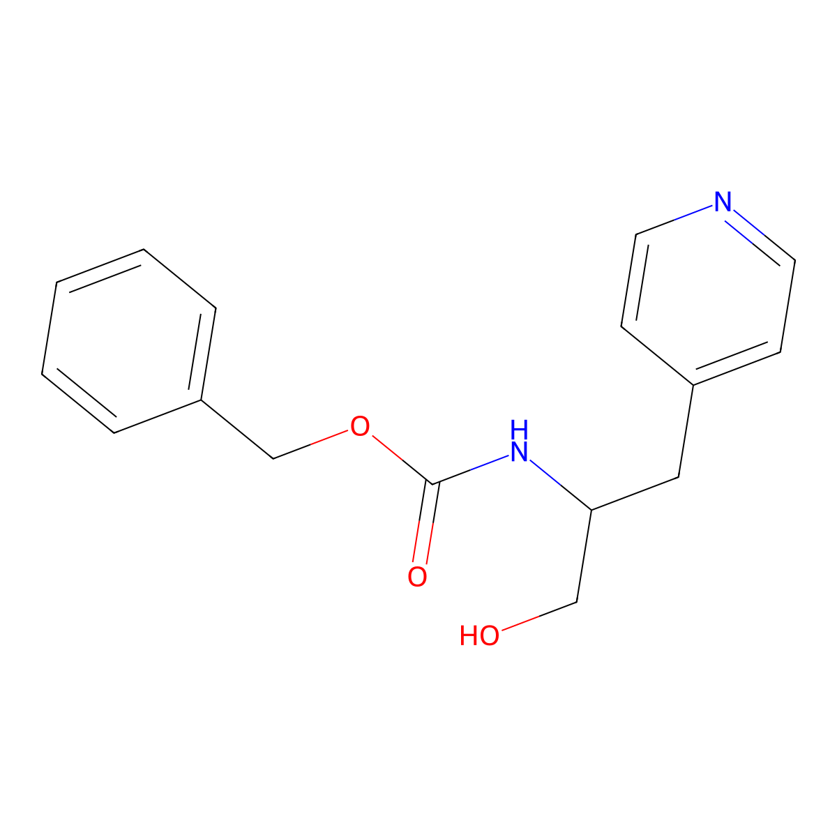 benzyl N-[1-hydroxy-3-(pyridin-4-yl)propan-2-yl]carbamate molecular structure, CAS 2680737-89-5