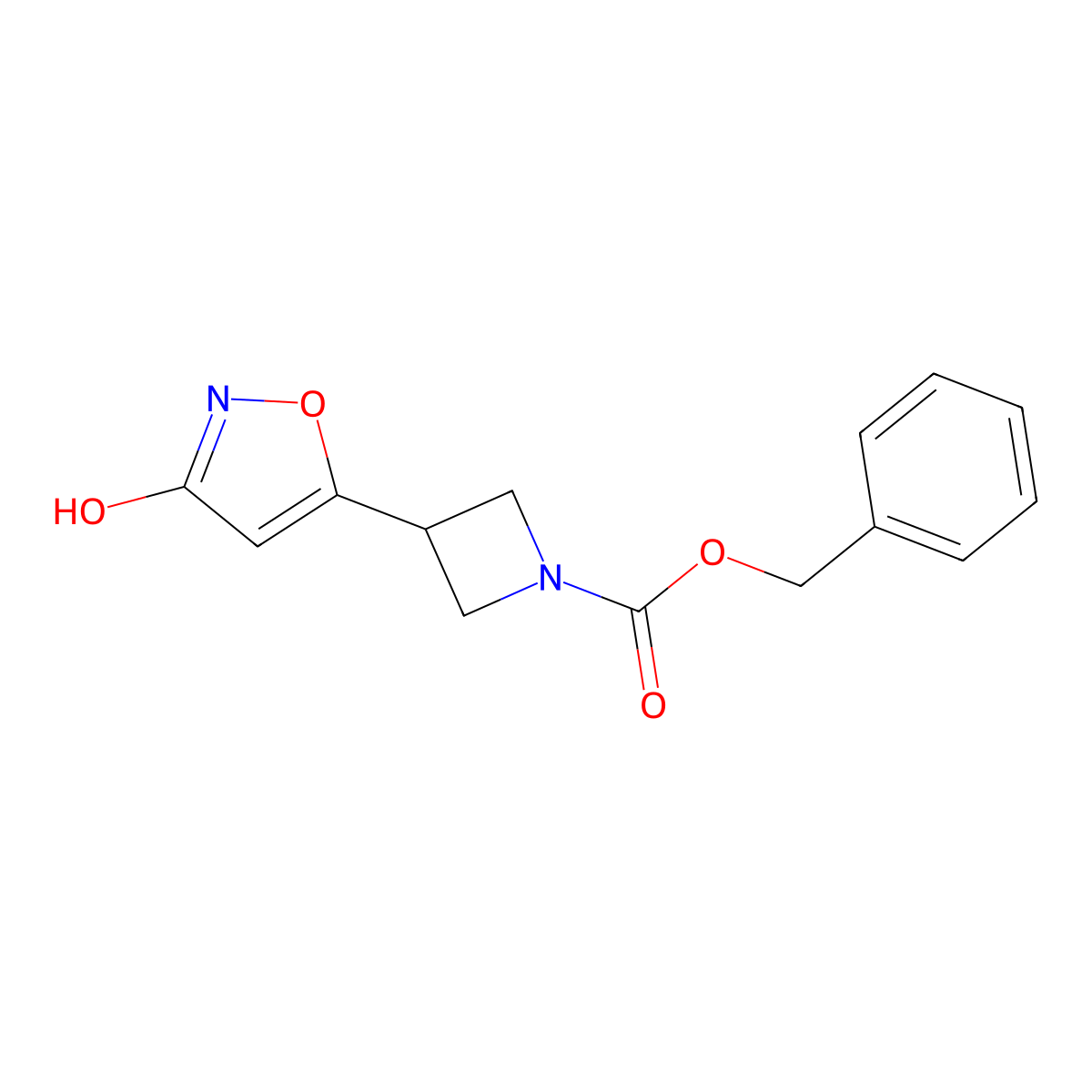 Benzyl 3-(3-hydroxy-1,2-oxazol-5-yl)azetidine-1-carboxylate molecular structure, CAS 2680738-10-5