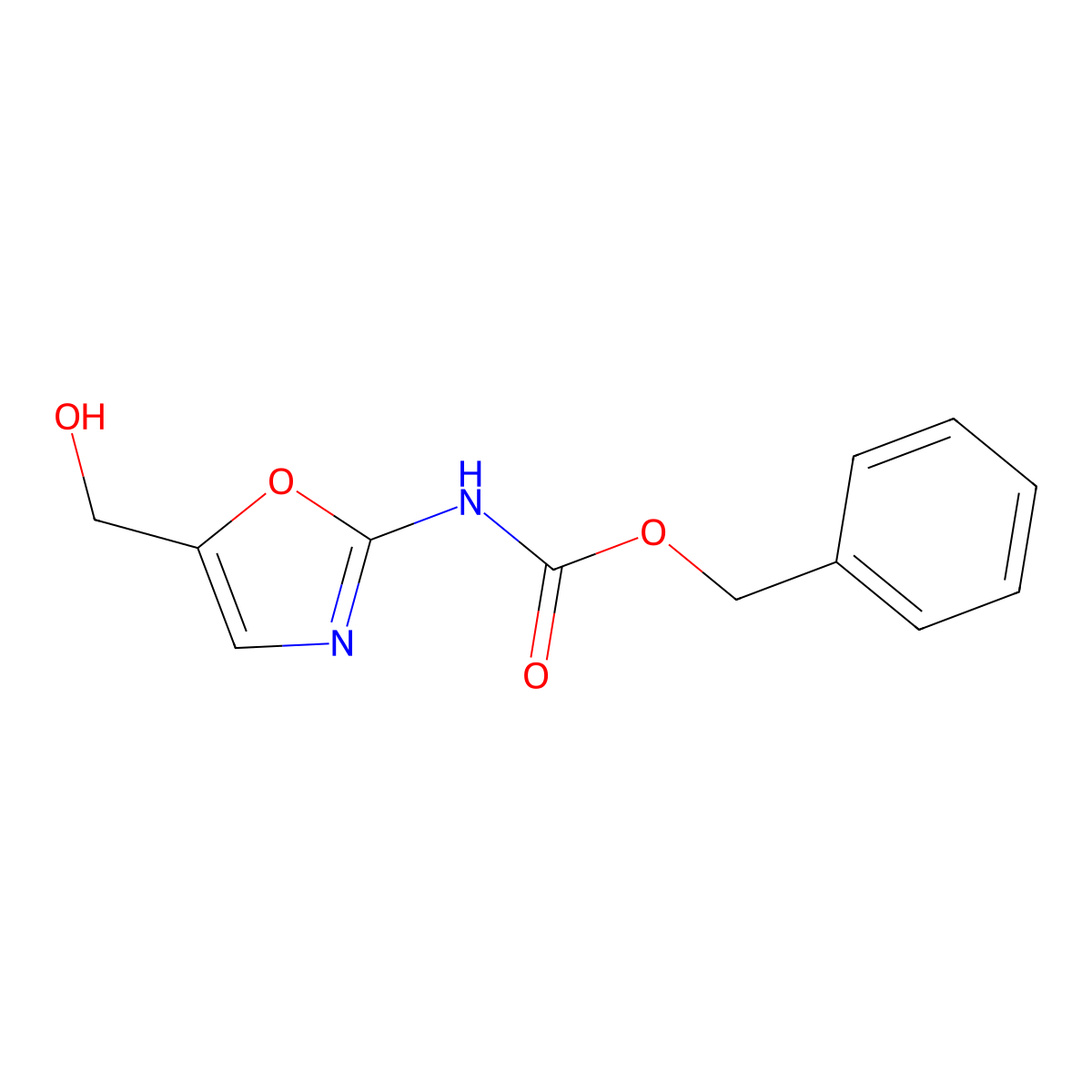 benzyl N-[5-(hydroxymethyl)-1,3-oxazol-2-yl]carbamate molecular structure, CAS 2680738-19-4
