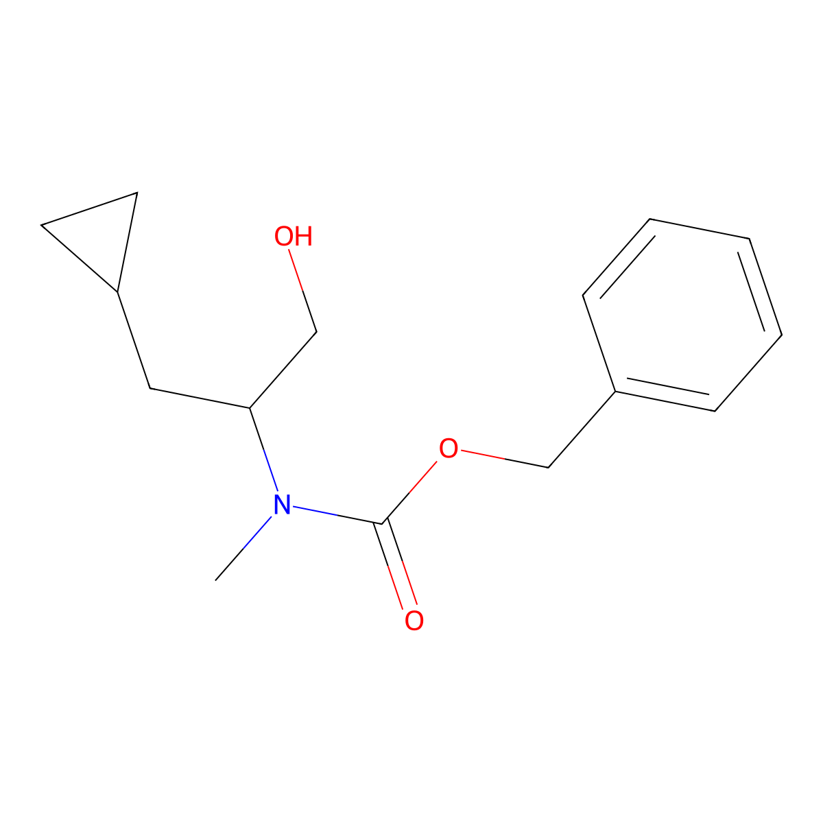 benzyl N-(1-cyclopropyl-3-hydroxypropan-2-yl)-N-methylcarbamate molecular structure, CAS 2680738-41-2