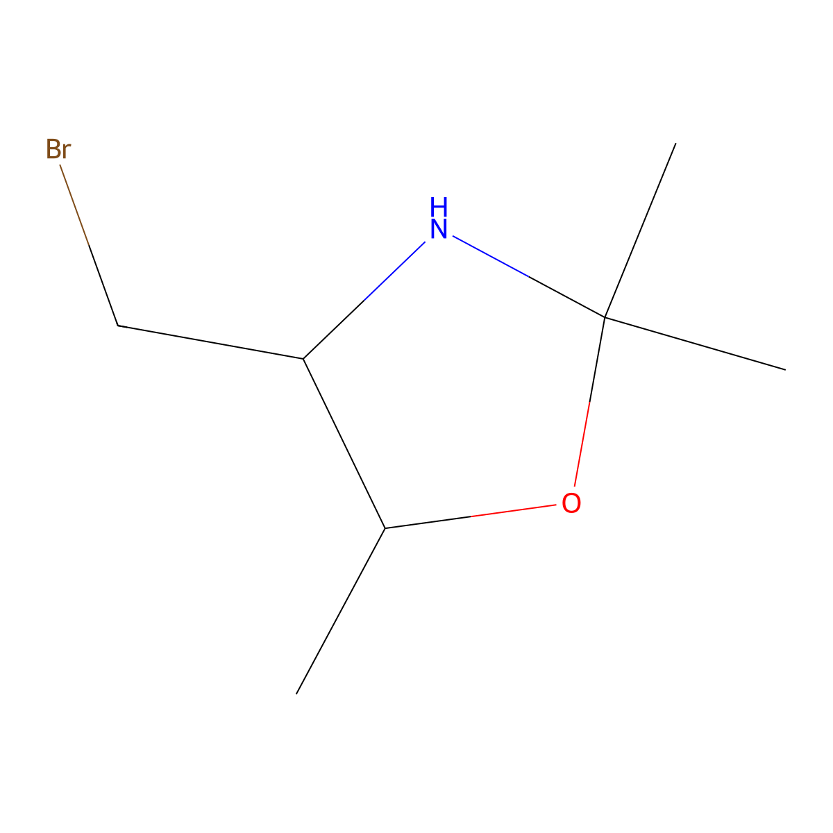 4-(Bromomethyl)-2,2,5-trimethyl-1,3-oxazolidine molecular structure, CAS 2680738-42-3