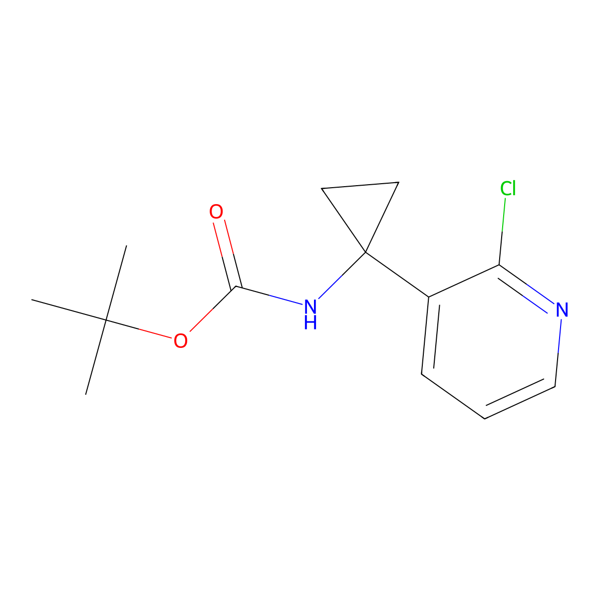 Tert-butyl (1-(2-chloropyridin-3-YL)cyclopropyl)carbamate molecular structure, CAS 2680738-48-9