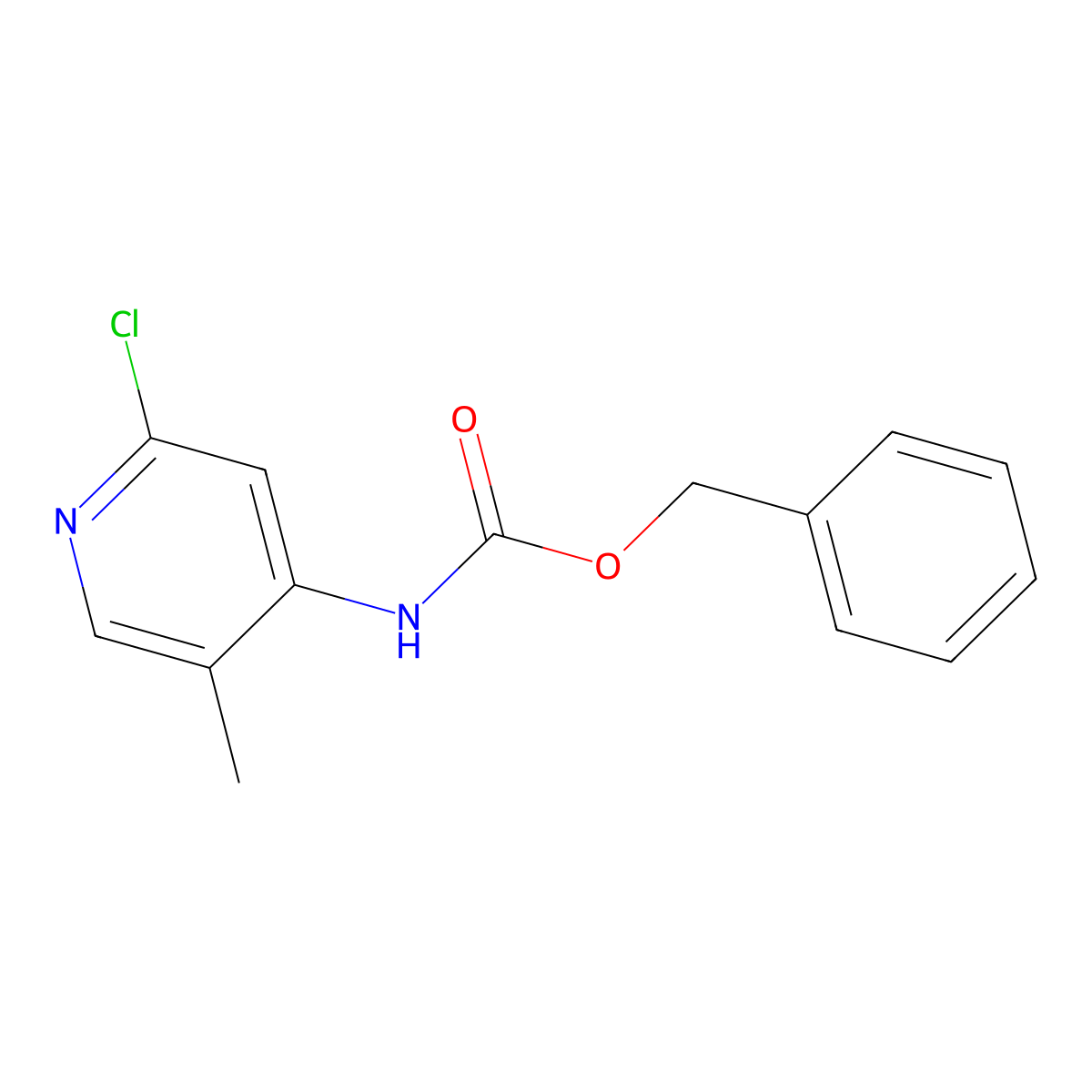 benzyl N-(2-chloro-5-methylpyridin-4-yl)carbamate molecular structure, CAS 2680738-50-3