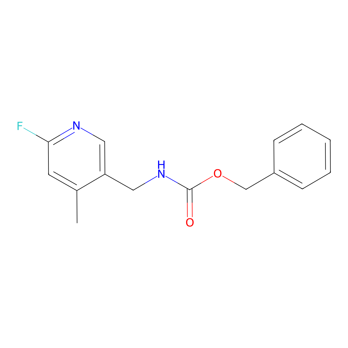 benzyl N-[(6-fluoro-4-methylpyridin-3-yl)methyl]carbamate molecular structure, CAS 2680738-58-1