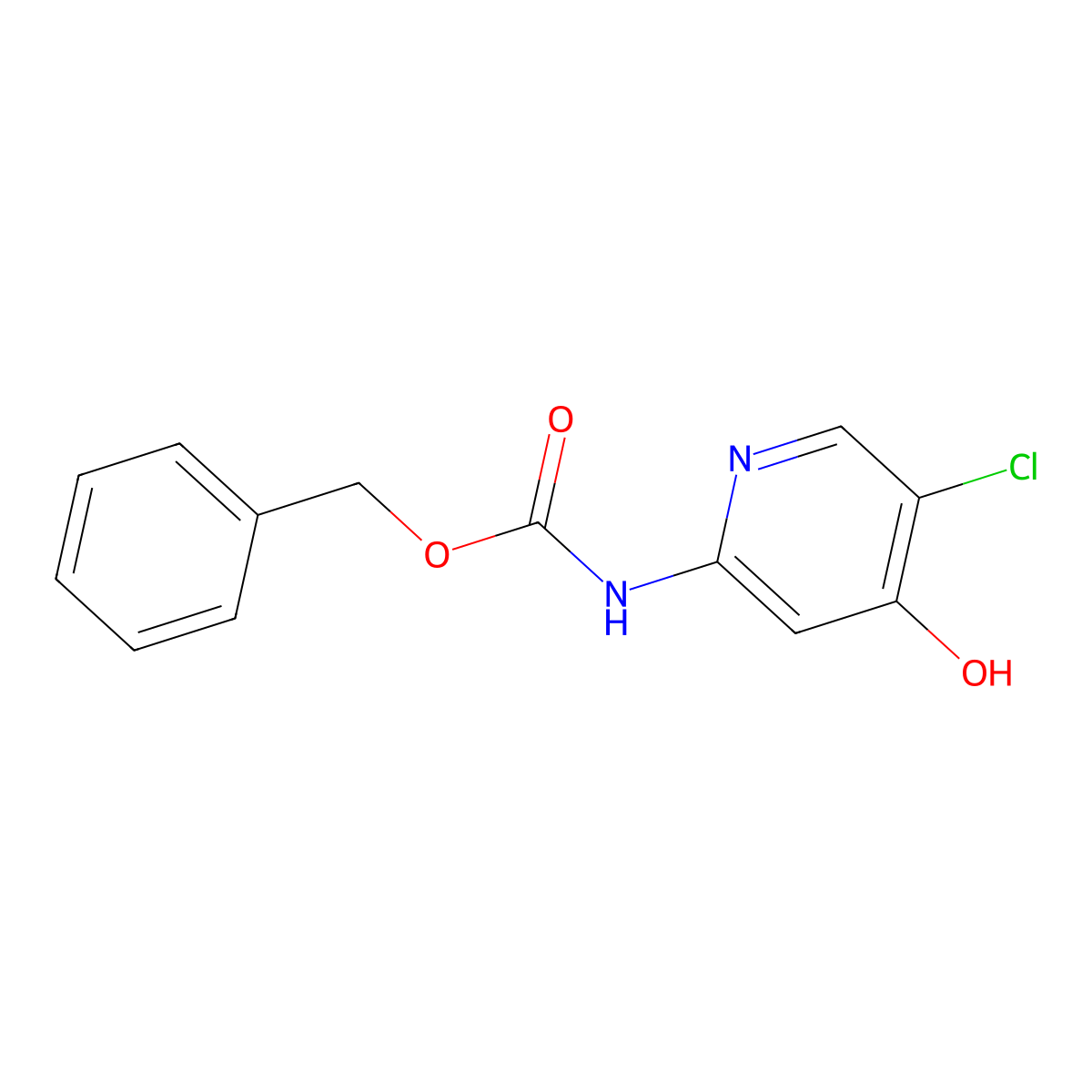 benzyl N-(5-chloro-4-hydroxypyridin-2-yl)carbamate molecular structure, CAS 2680738-59-2