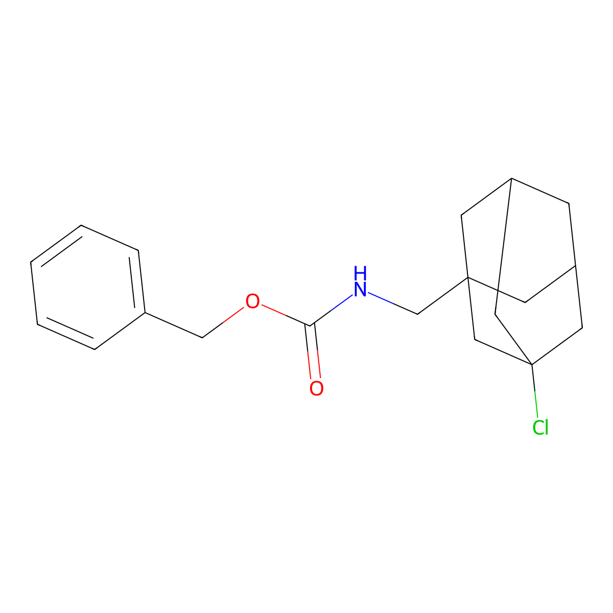 benzyl N-[(3-chloroadamantan-1-yl)methyl]carbamate molecular structure, CAS 2680738-61-6