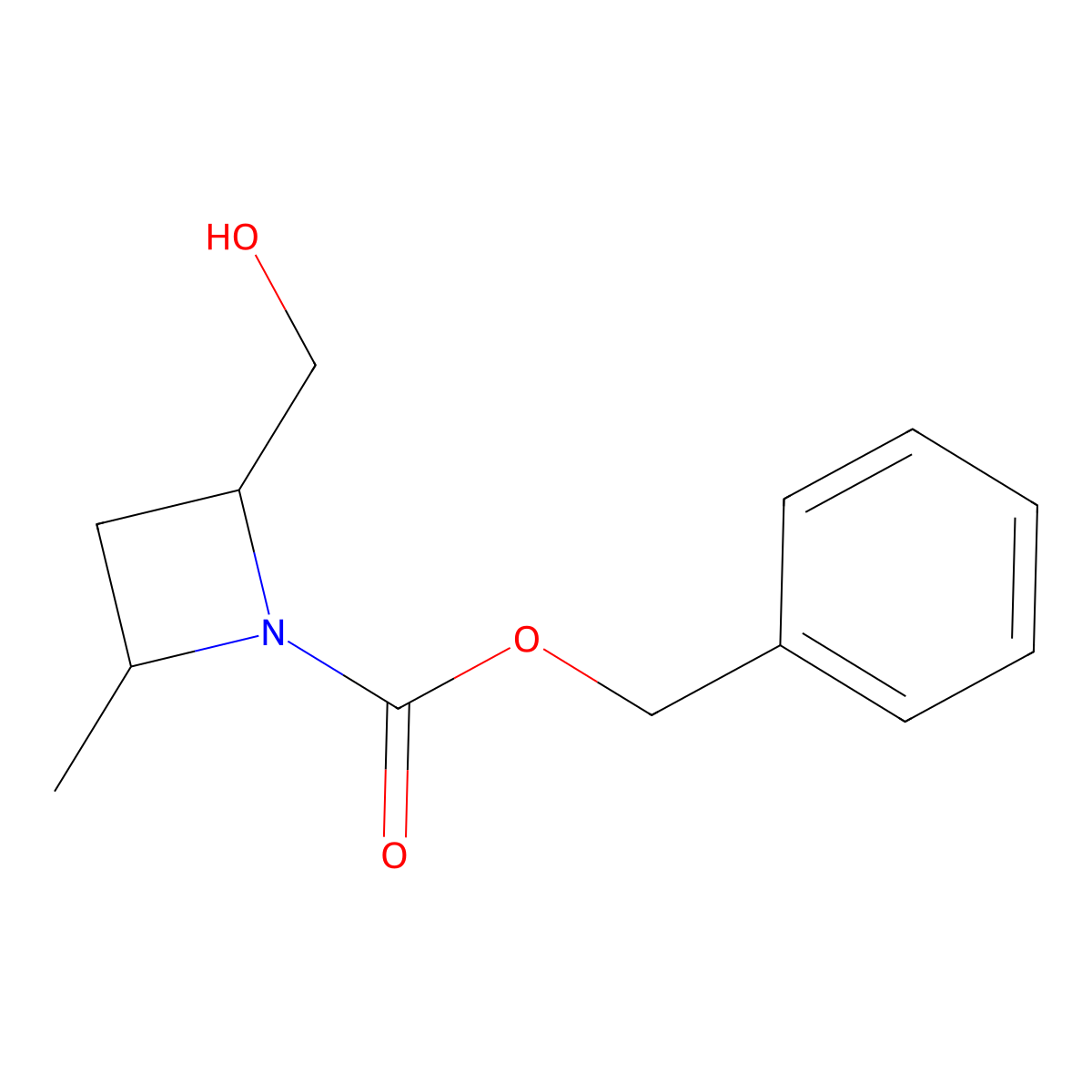 Benzyl 2-(hydroxymethyl)-4-methylazetidine-1-carboxylate molecular structure, CAS 2680738-80-9