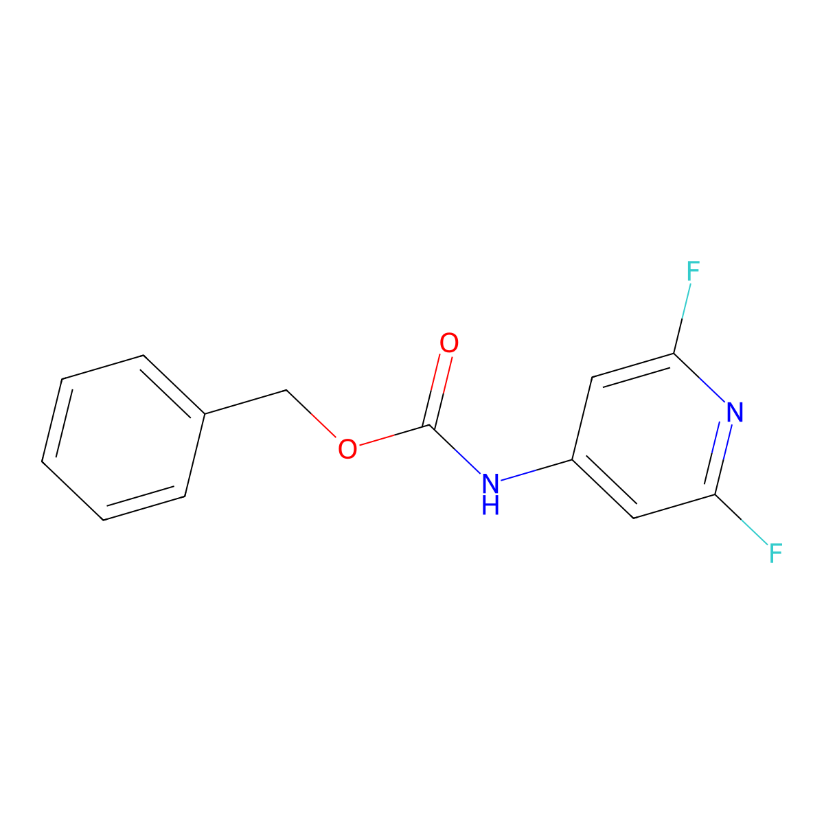 benzyl N-(2,6-difluoropyridin-4-yl)carbamate molecular structure, CAS 2680738-83-2
