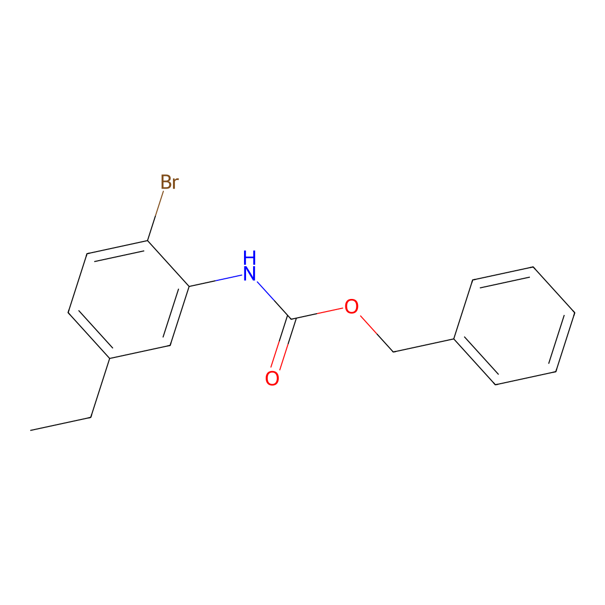 benzyl N-(2-bromo-5-ethylphenyl)carbamate molecular structure, CAS 2680738-86-5