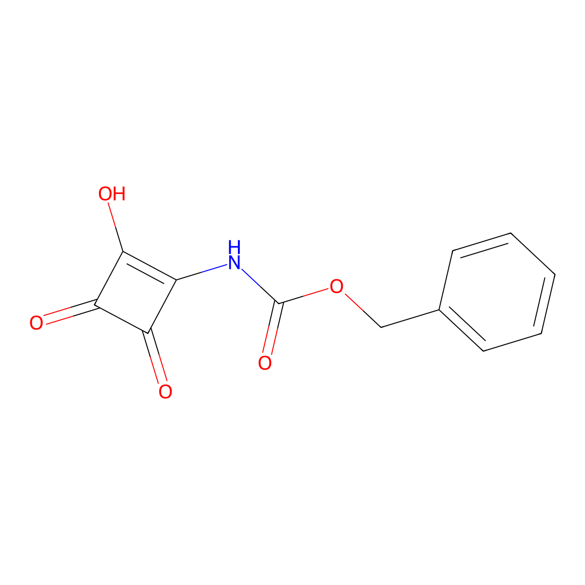 benzyl N-(2-hydroxy-3,4-dioxocyclobut-1-en-1-yl)carbamate molecular structure, CAS 2680738-93-4