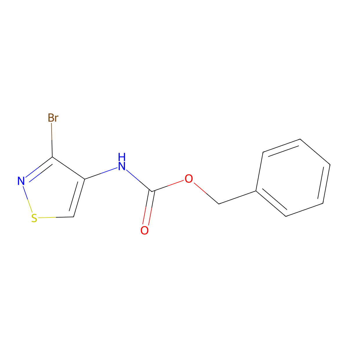 benzyl N-(3-bromo-1,2-thiazol-4-yl)carbamate molecular structure, CAS 2680739-04-0